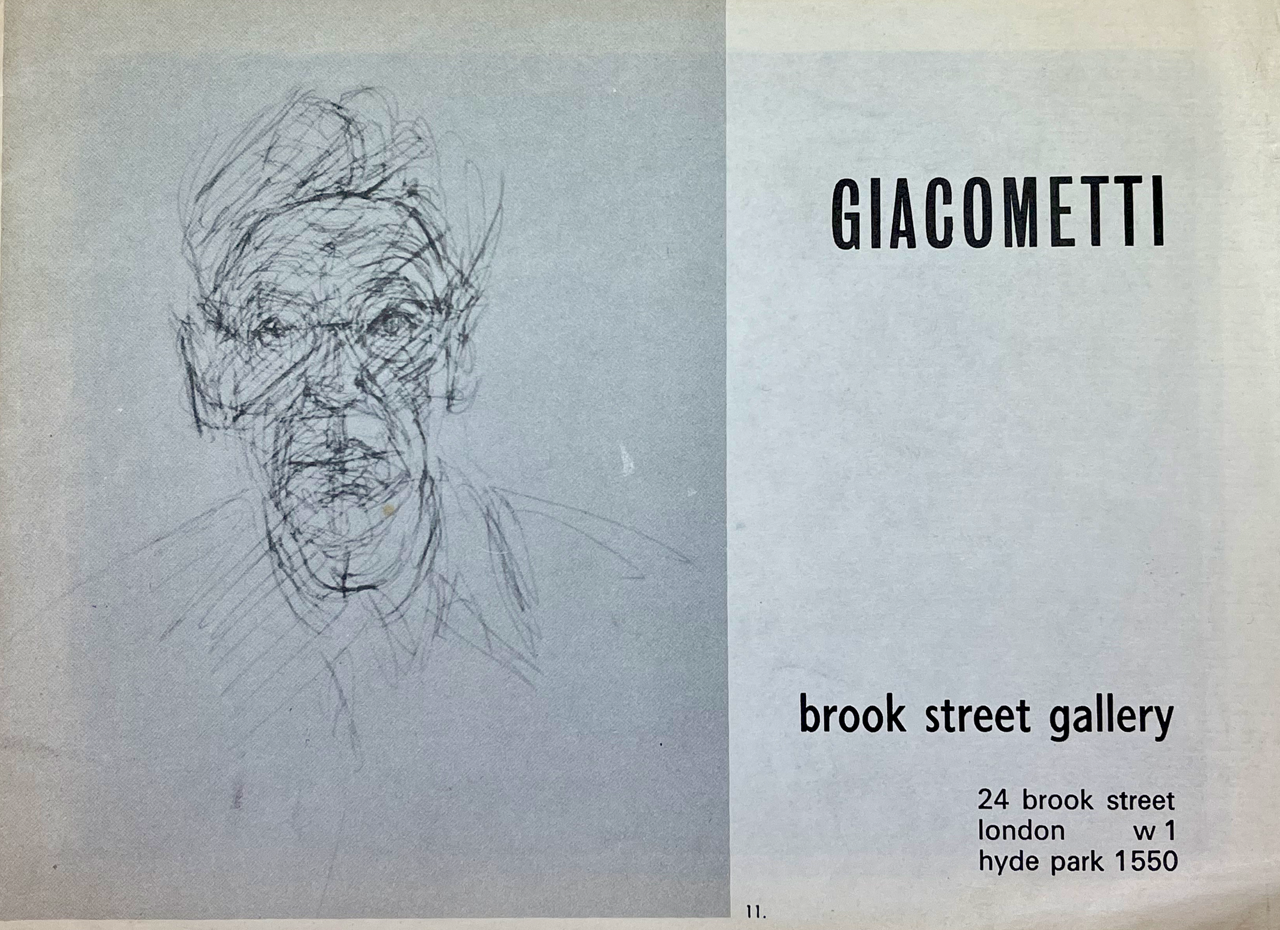 Brook Street Gallery catalogue from Giacometti’s solo exhibition