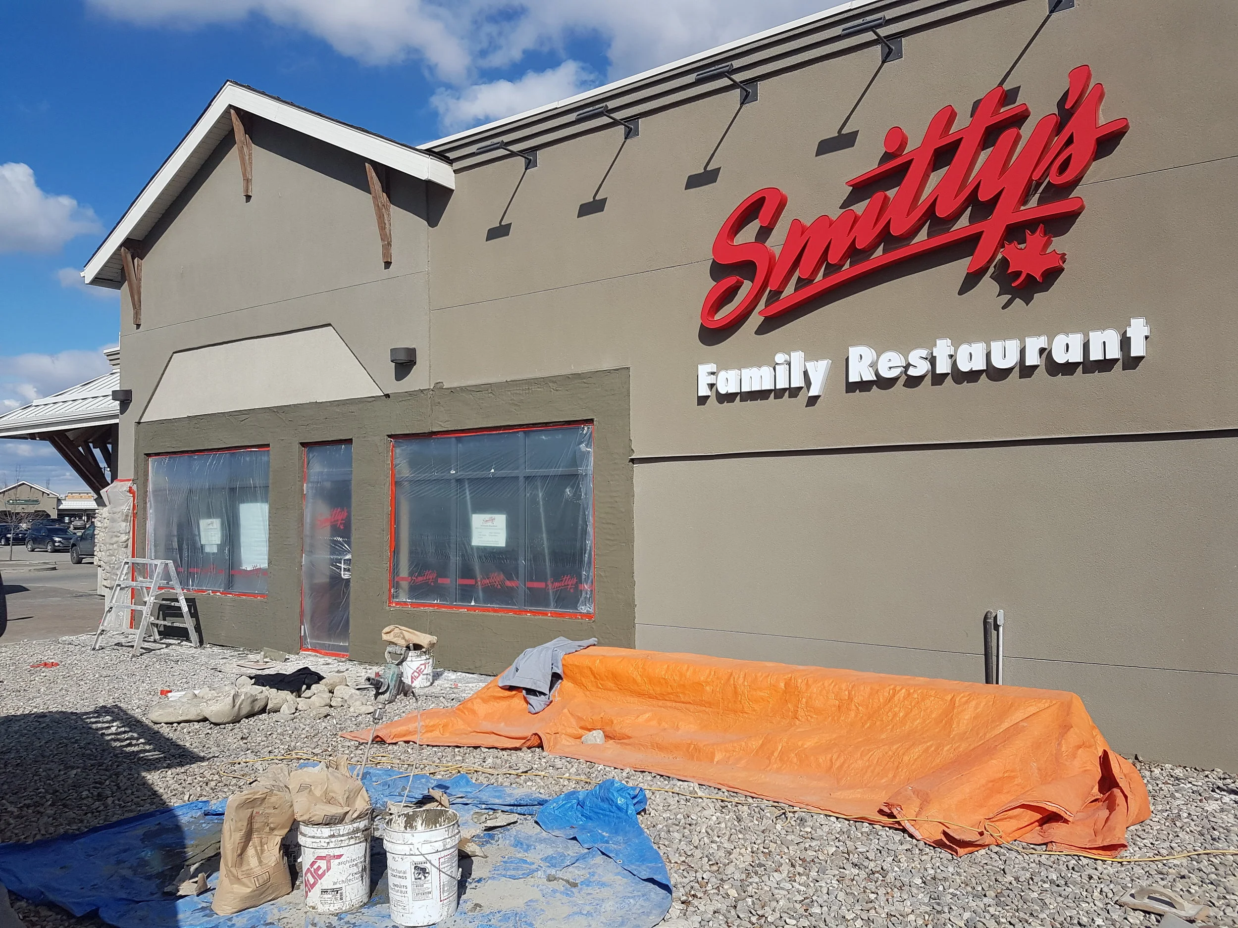 Stucco repair and restoration service on Calgary home by Uruk Stucco & Exteriors”