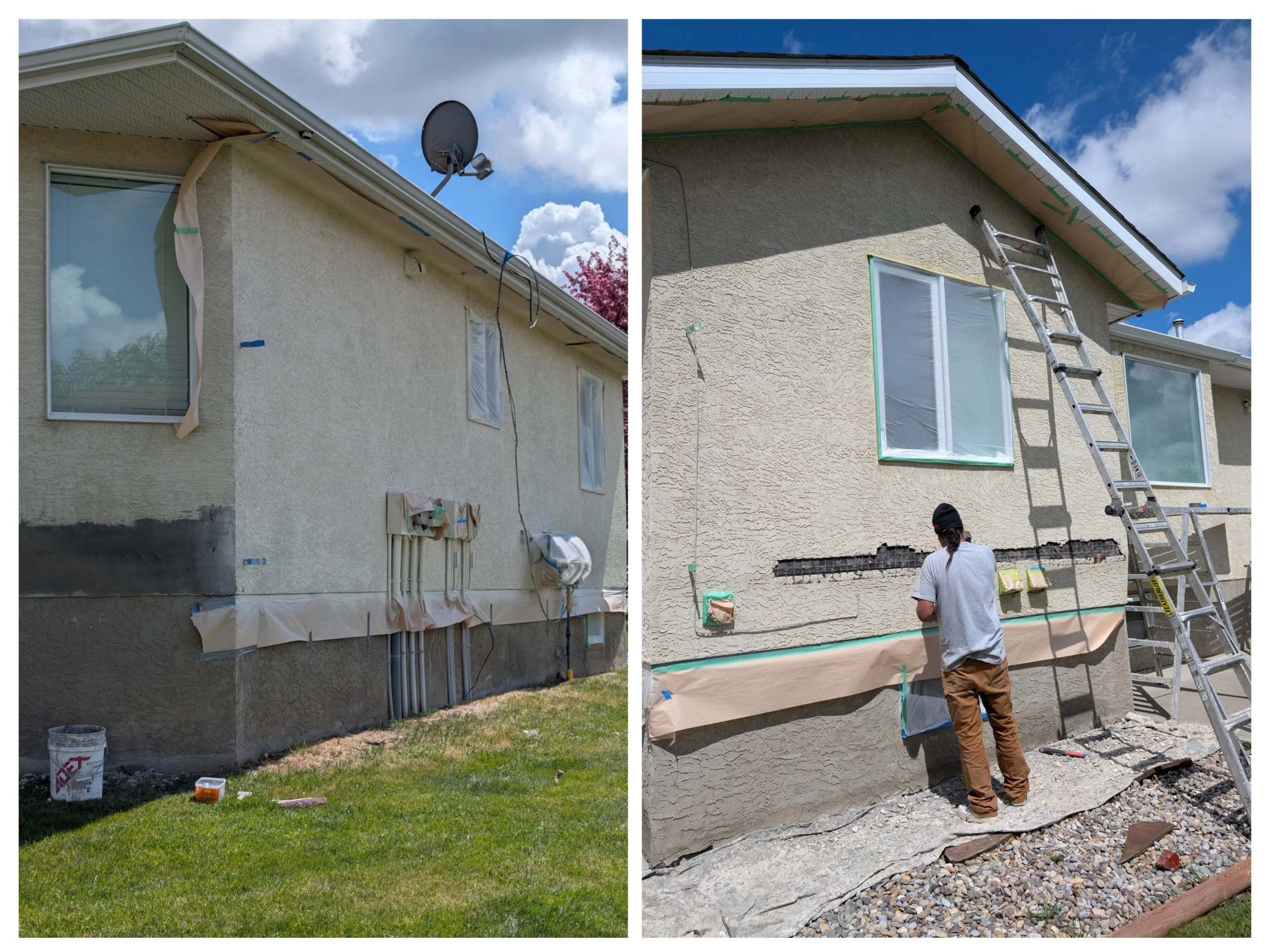 Stucco painting and exterior maintenance service in Calgary by Uruk Stucco & Exteriors”