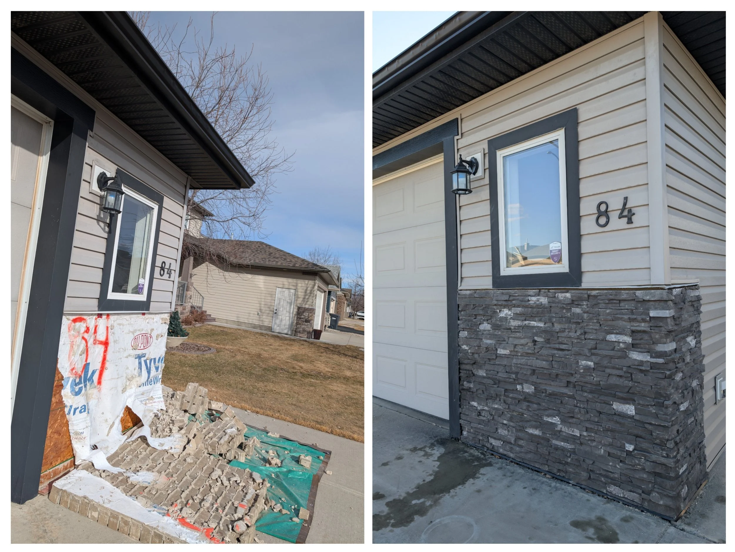 replace old bricks with culture stone in Strathmore ab