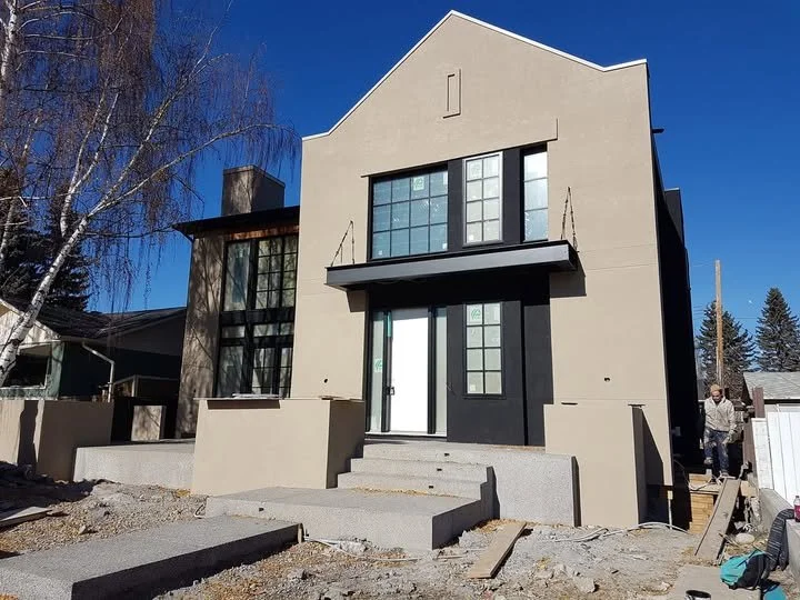 stucco work at Britannia Calgary by uruk stucco