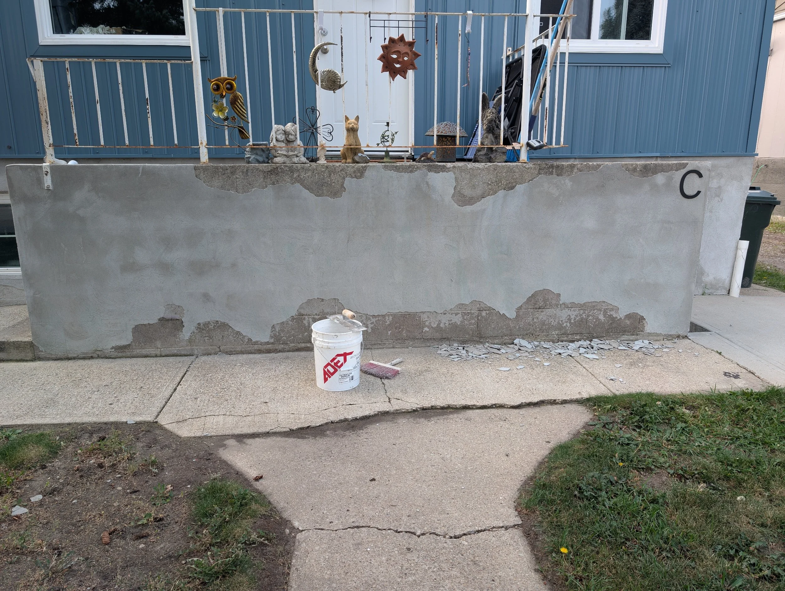 parging restoration work at Didsbury alberta