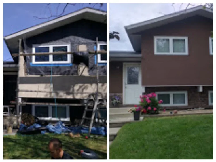 replace aluminum siding with sand and cement stucco bona vista down calgary