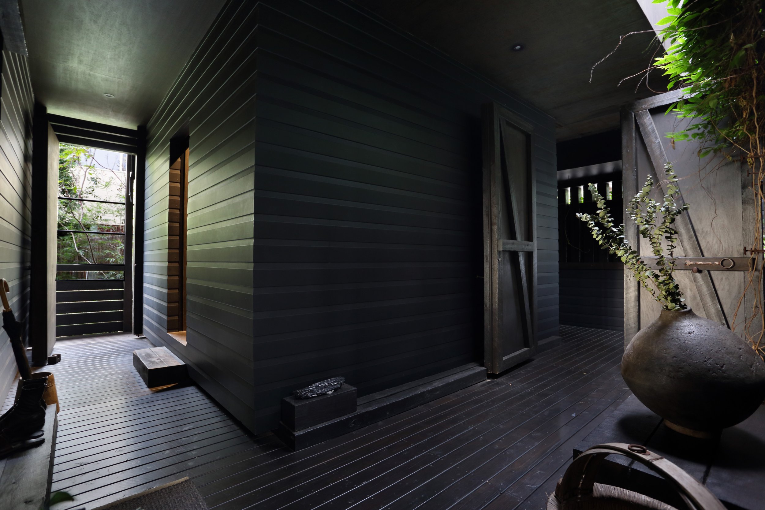  In line with the idea of encouraging slow living, by immersing ourselves into daily rituals, I have split the home into 3 separate areas…. 1. Living/Kitchen/Eating, 2. Sleeping and 3. Bathing/Dressing.  These rooms are connected by an external deck 