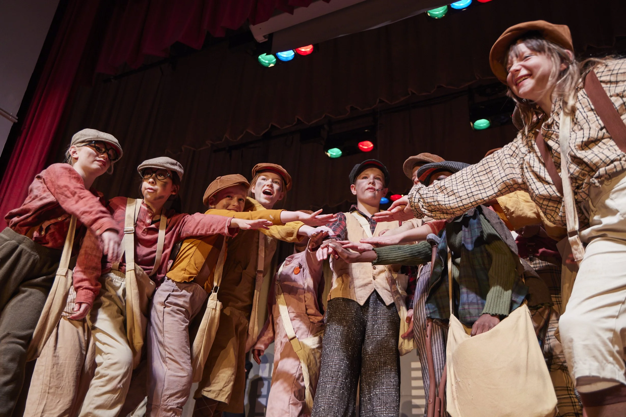  the cast of Newsies Jr. at PS 261 After School; photo by Dylan Chandler 