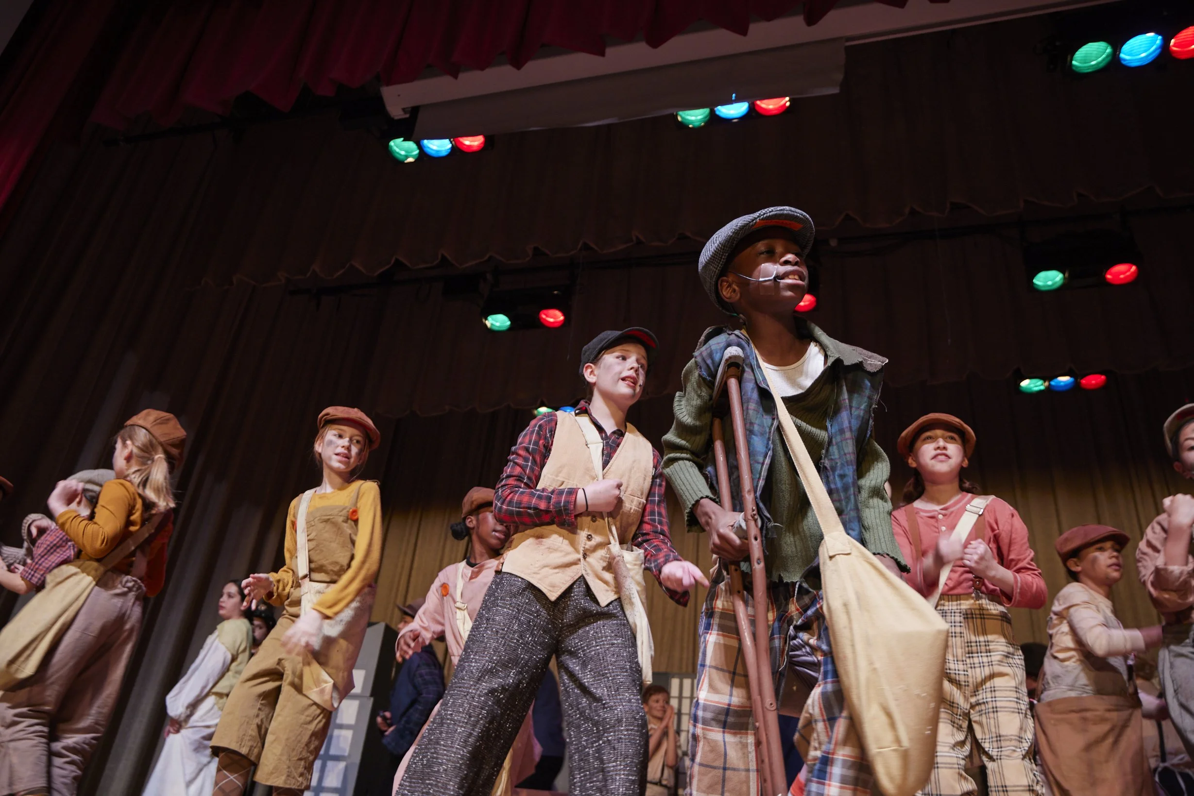  the cast of Newsies Jr. at PS 261 After School; photo by Dylan Chandler 