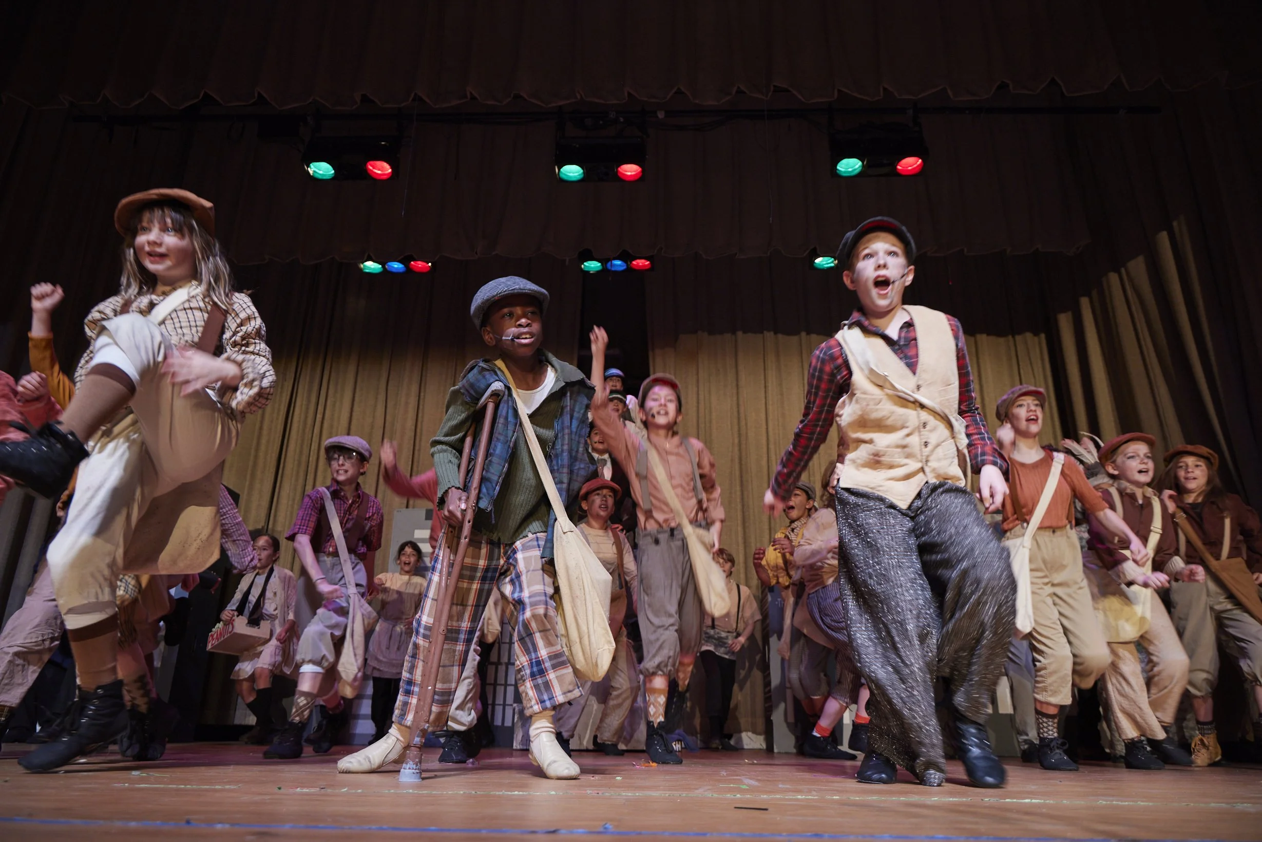  the cast of Newsies Jr. at PS 261 After School; photo by Dylan Chandler 