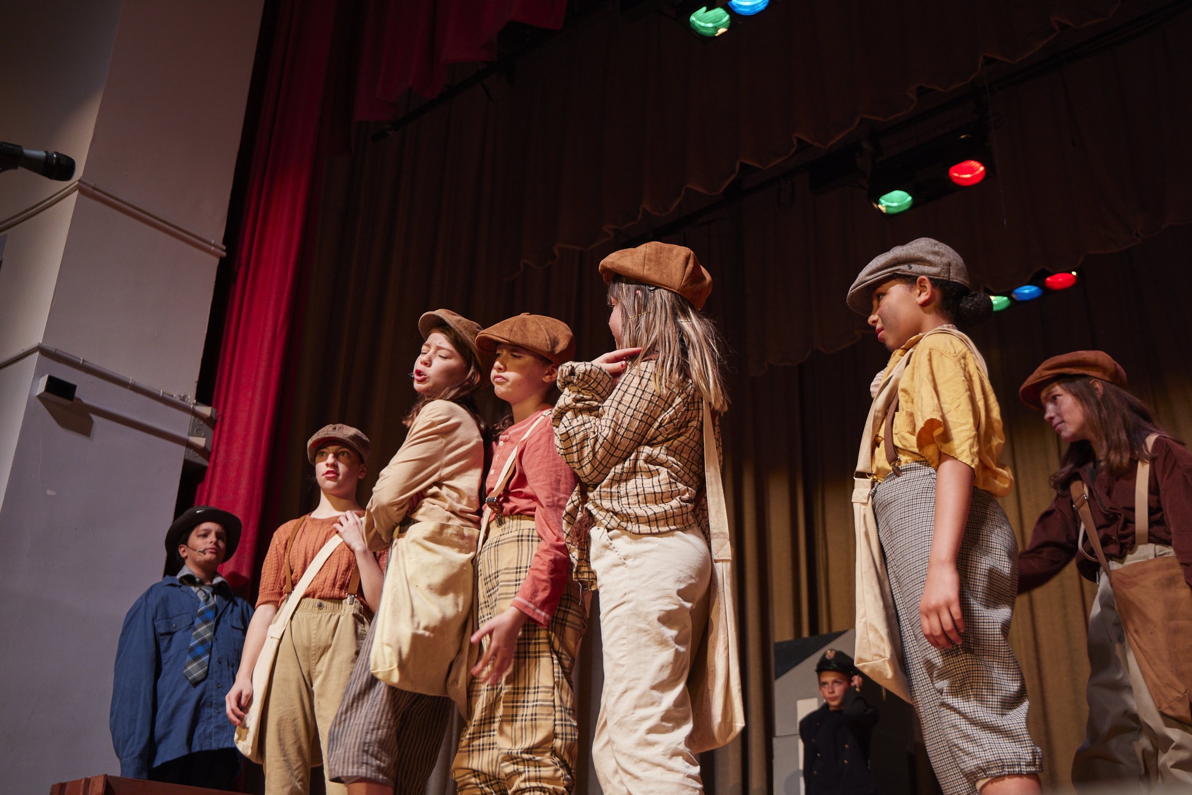  the cast of Newsies Jr. at PS 261 After School; photo by Dylan Chandler 