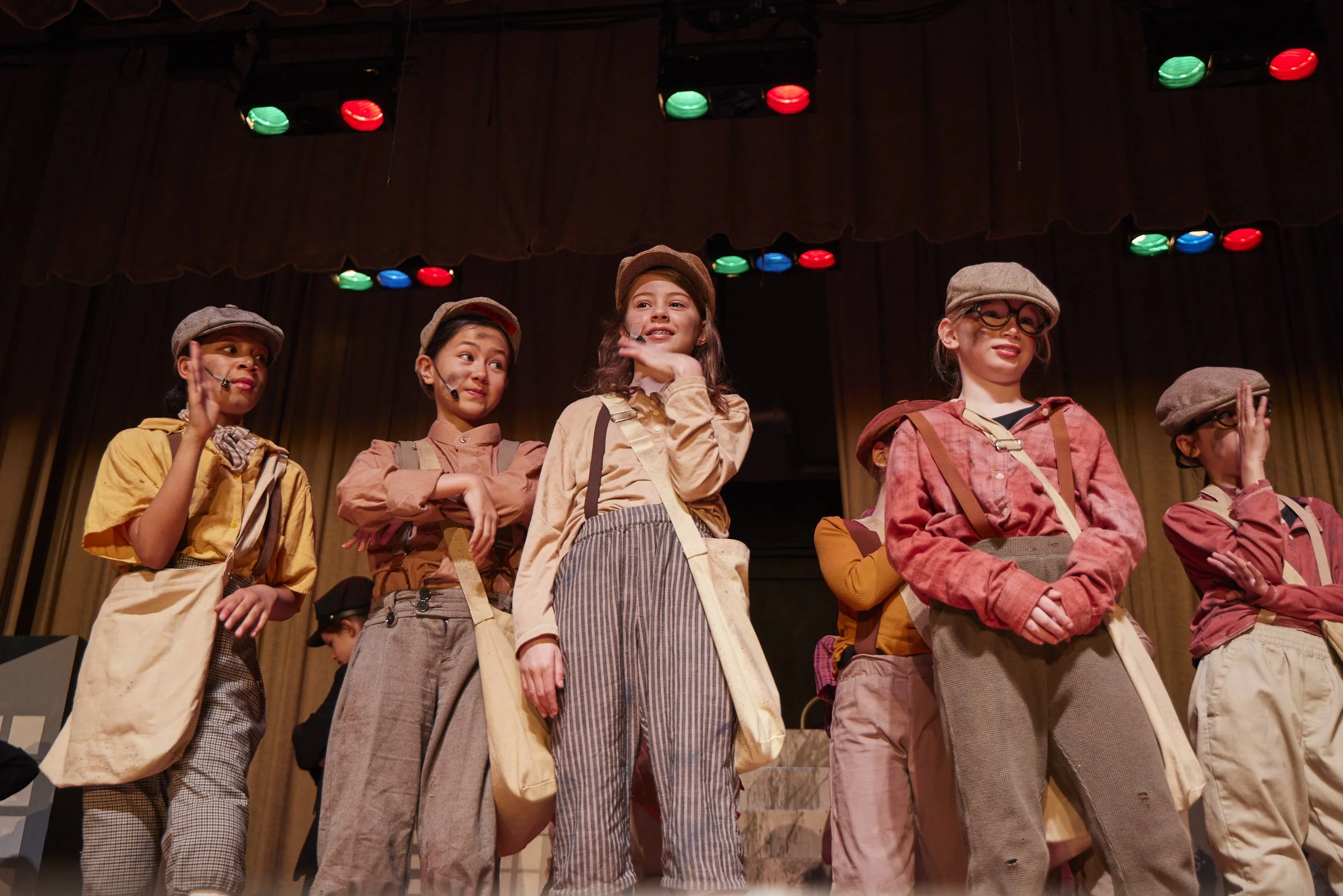  the cast of Newsies Jr. at PS 261 After School; photo by Dylan Chandler 
