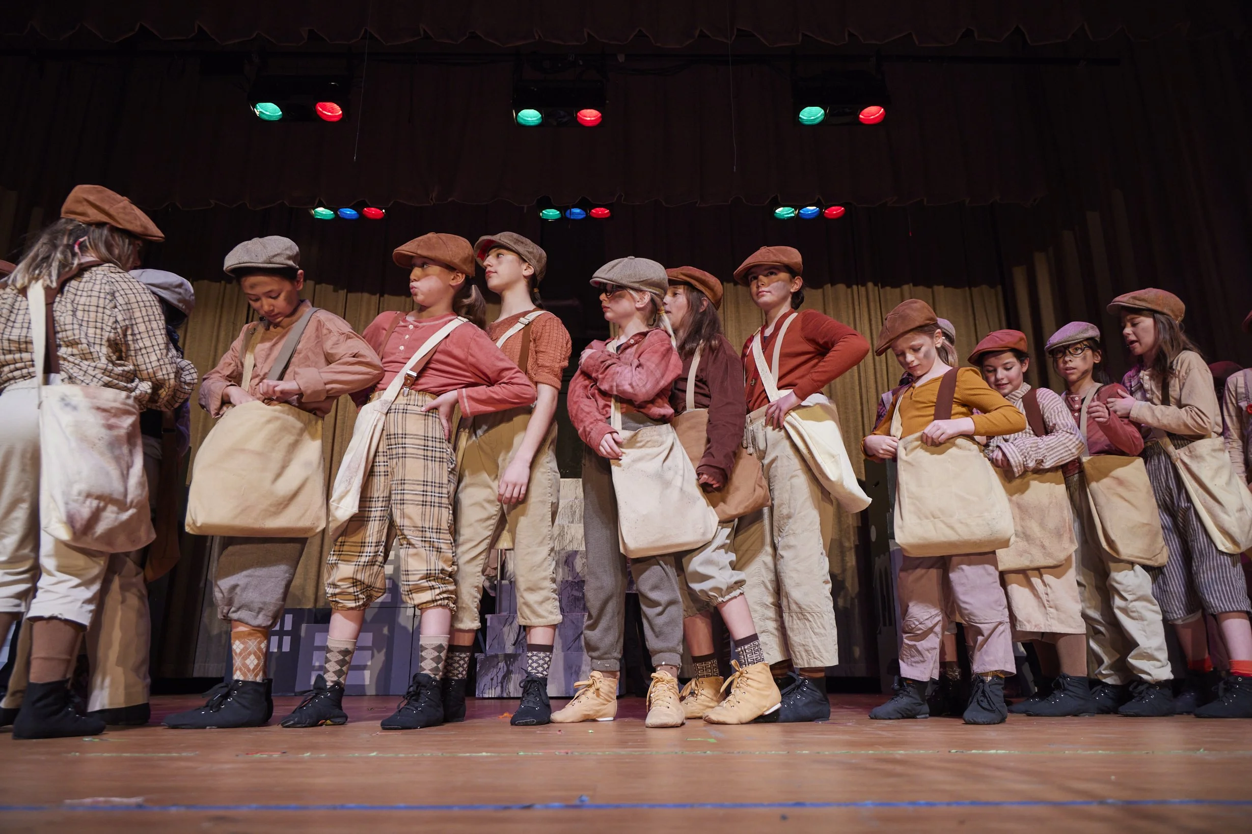  the cast of Newsies Jr. at PS 261 After School; photo by Dylan Chandler 