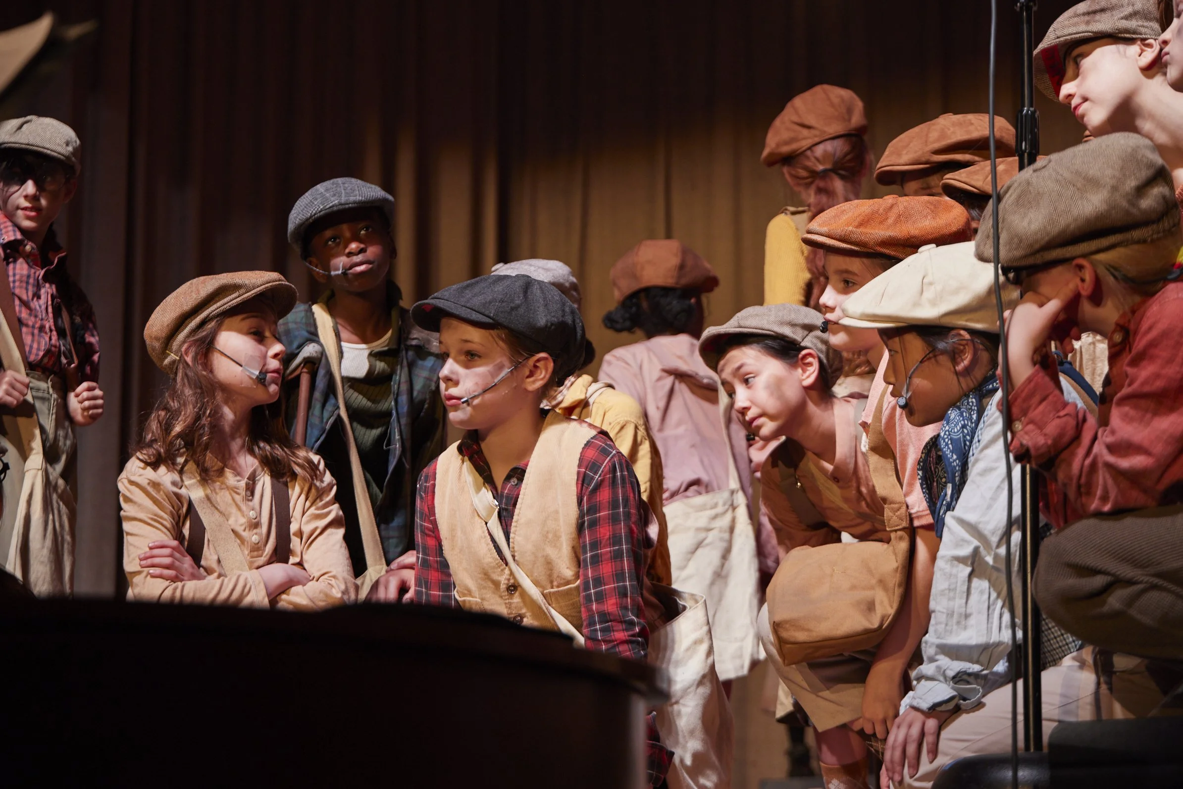  the cast of Newsies Jr. at PS 261 After School; photo by Dylan Chandler 