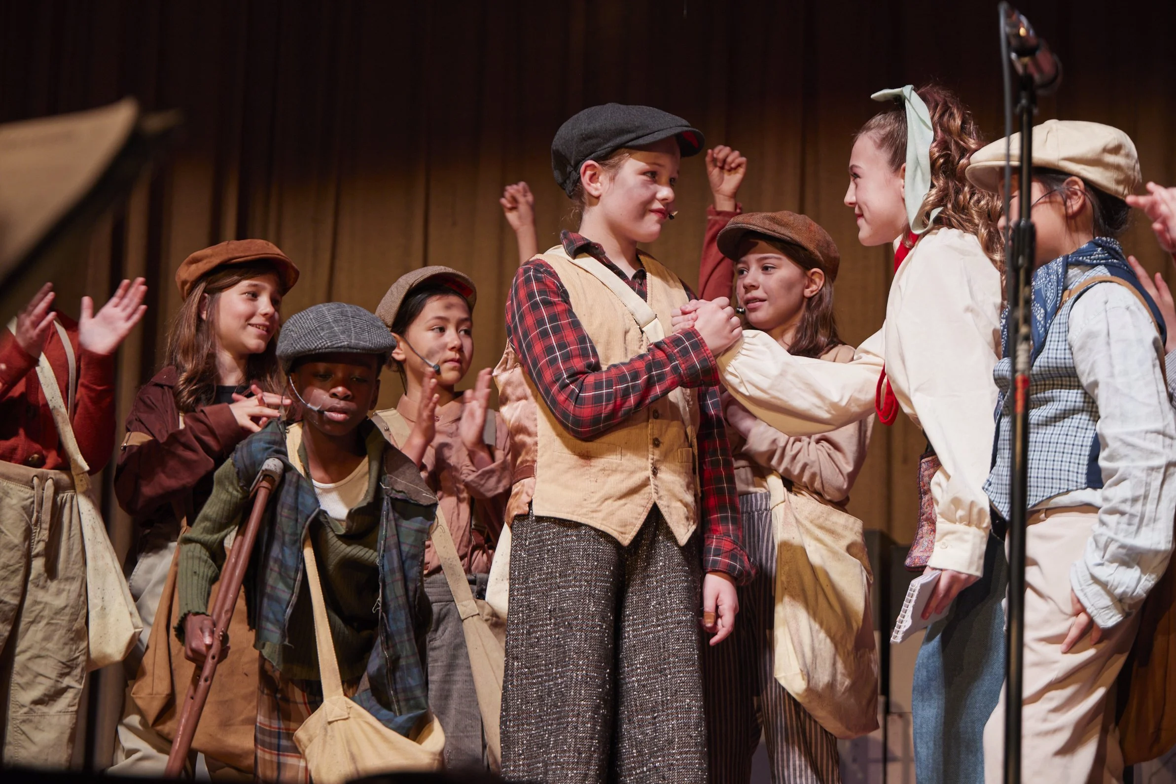  the cast of Newsies Jr. at PS 261 After School; photo by Dylan Chandler 