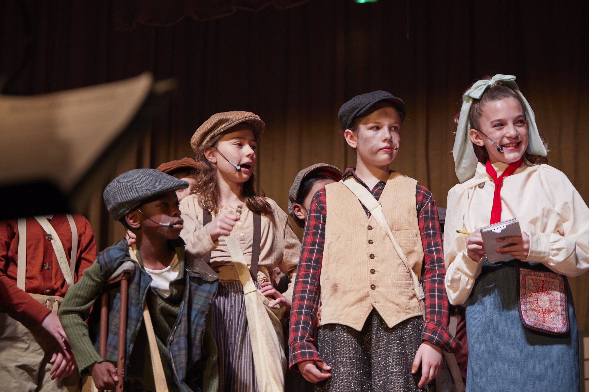  the cast of Newsies Jr. at PS 261 After School; photo by Dylan Chandler 