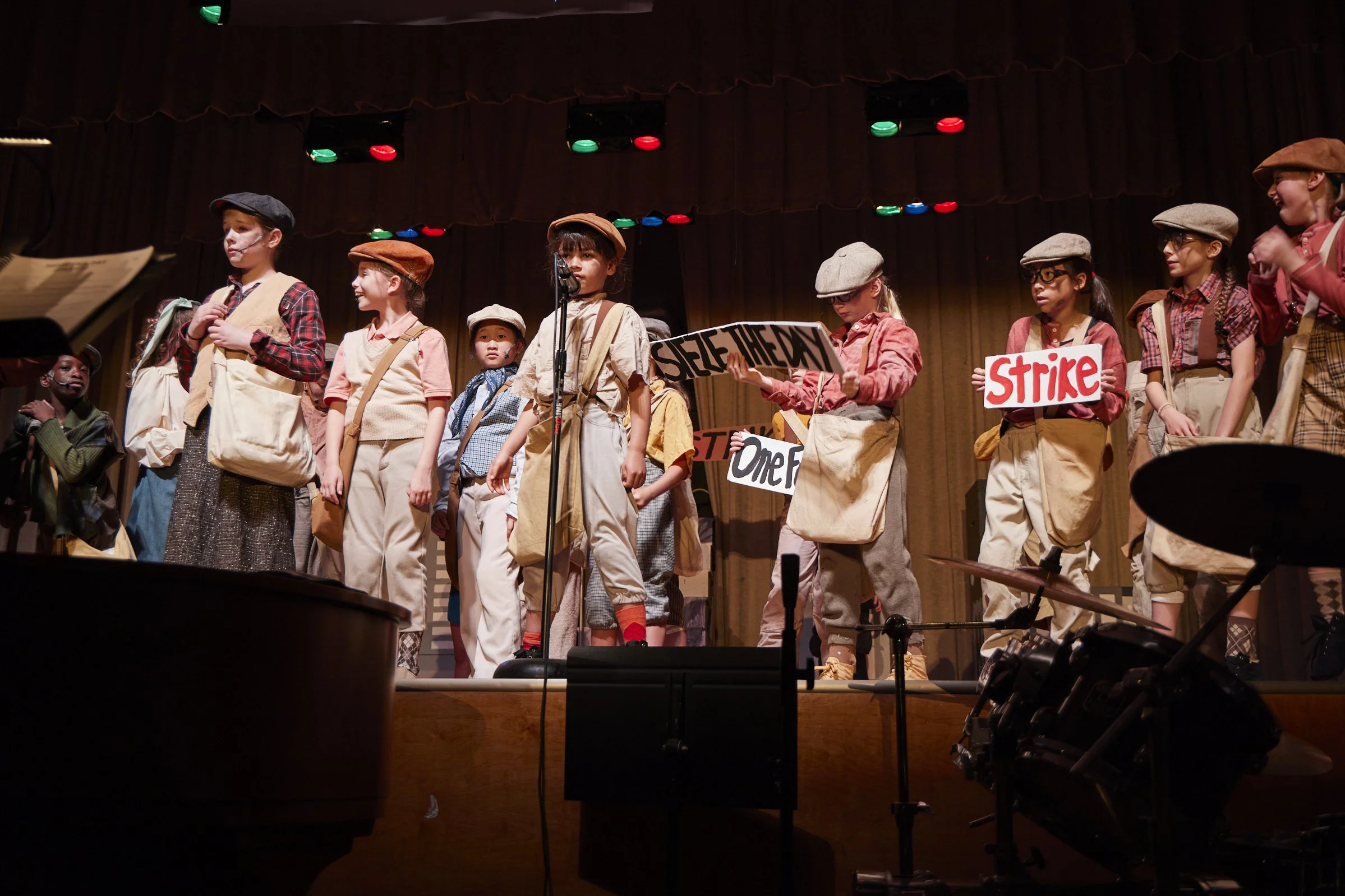  the cast of Newsies Jr. at PS 261 After School; photo by Dylan Chandler 