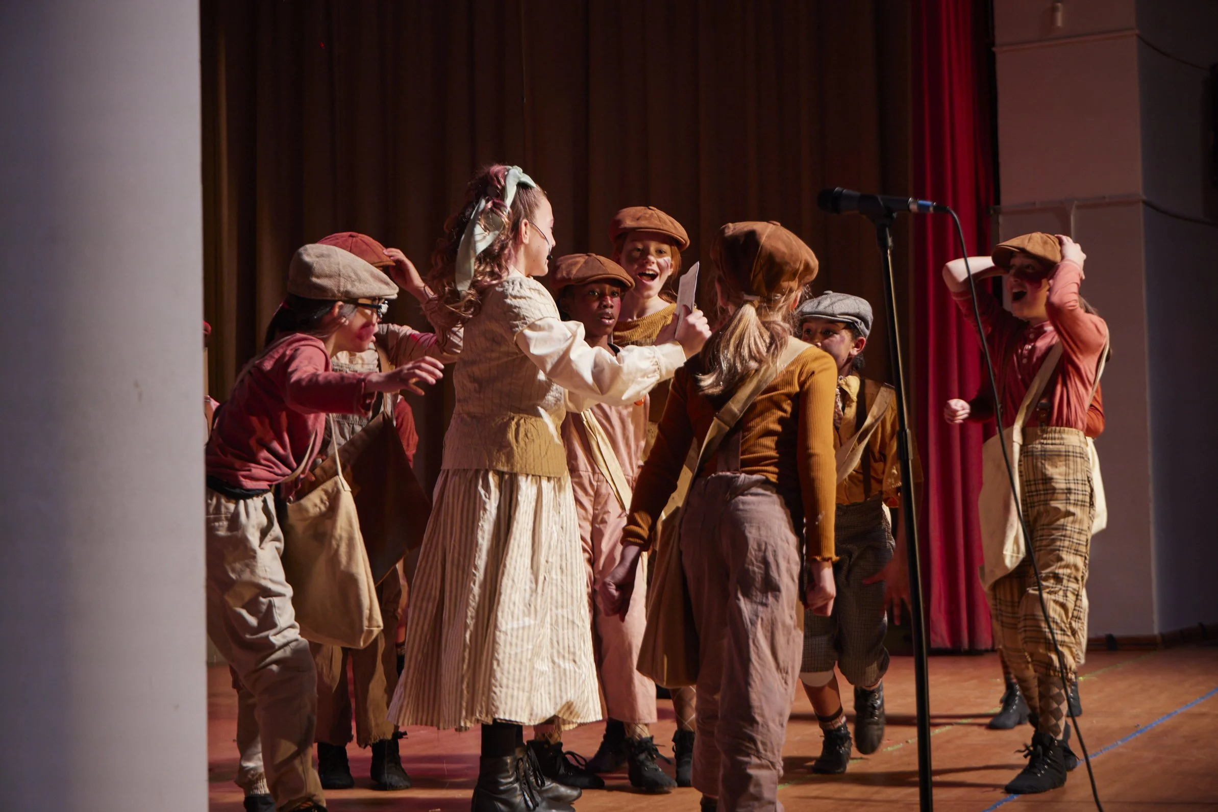  the cast of Newsies Jr. at PS 261 After School; photo by Dylan Chandler 