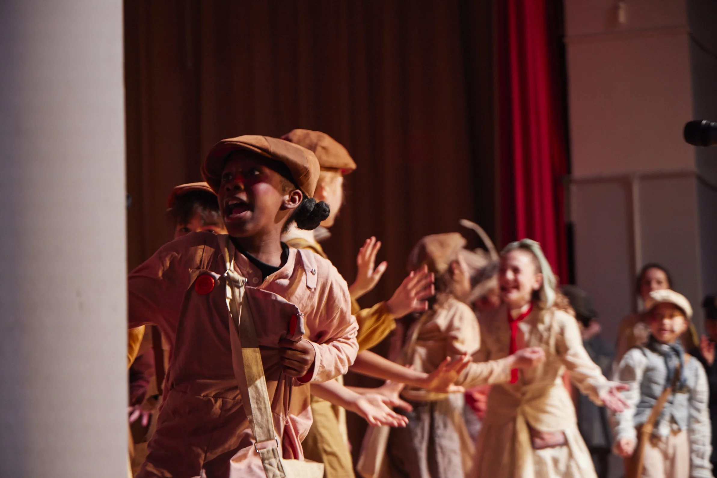  the cast of Newsies Jr. at PS 261 After School; photo by Dylan Chandler 
