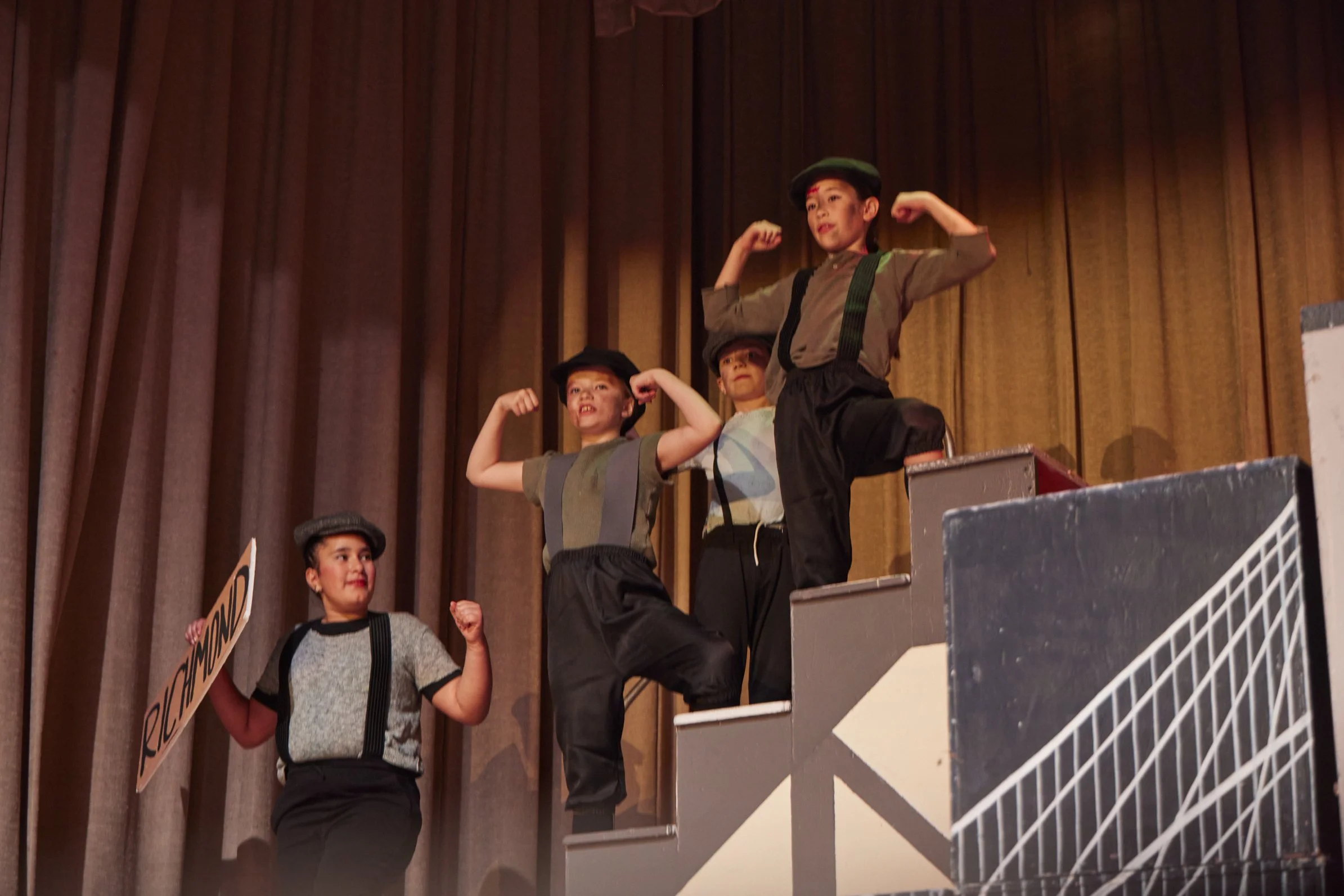  the cast of Newsies Jr. at PS 261 After School; photo by Dylan Chandler 