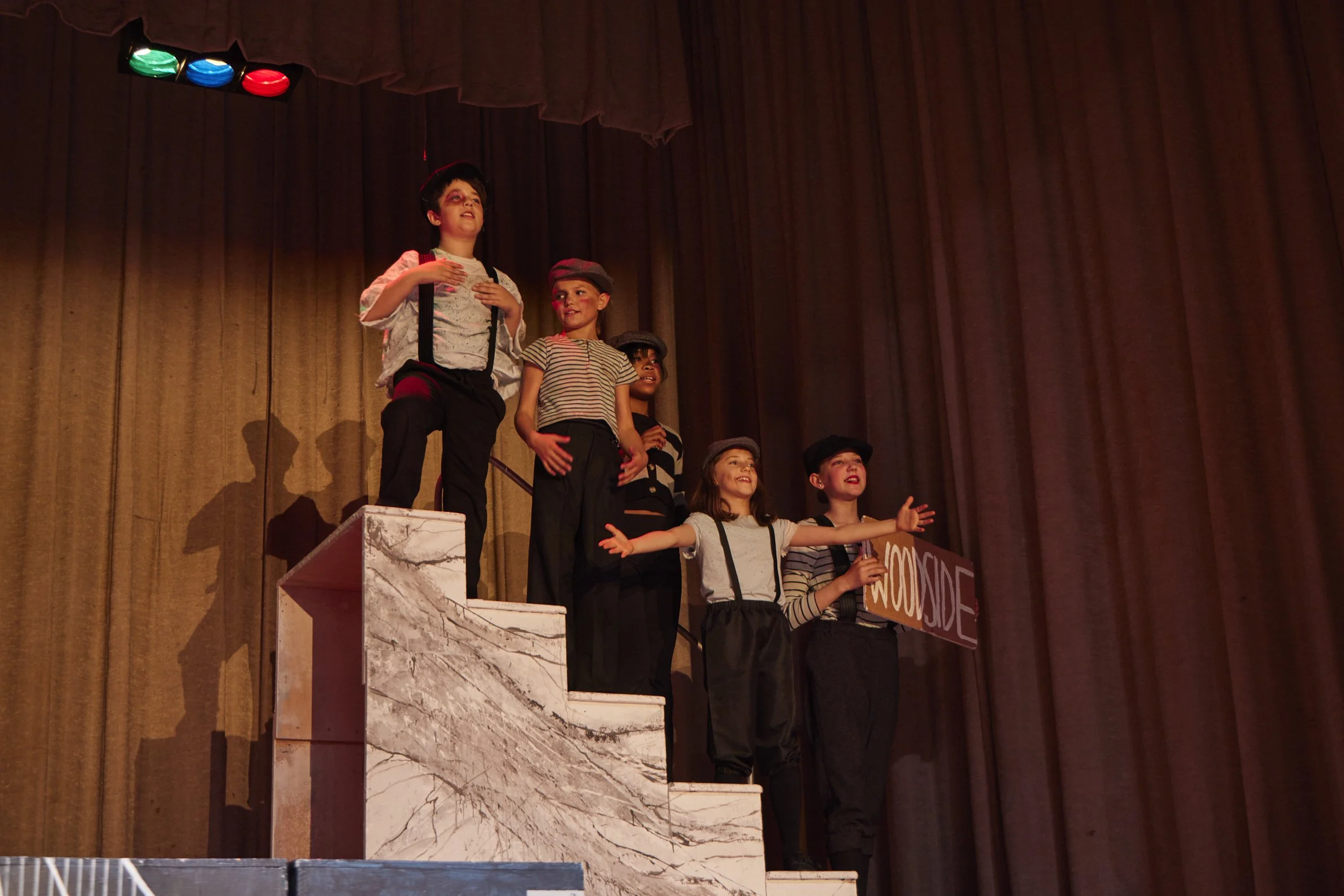  the cast of Newsies Jr. at PS 261 After School; photo by Dylan Chandler 