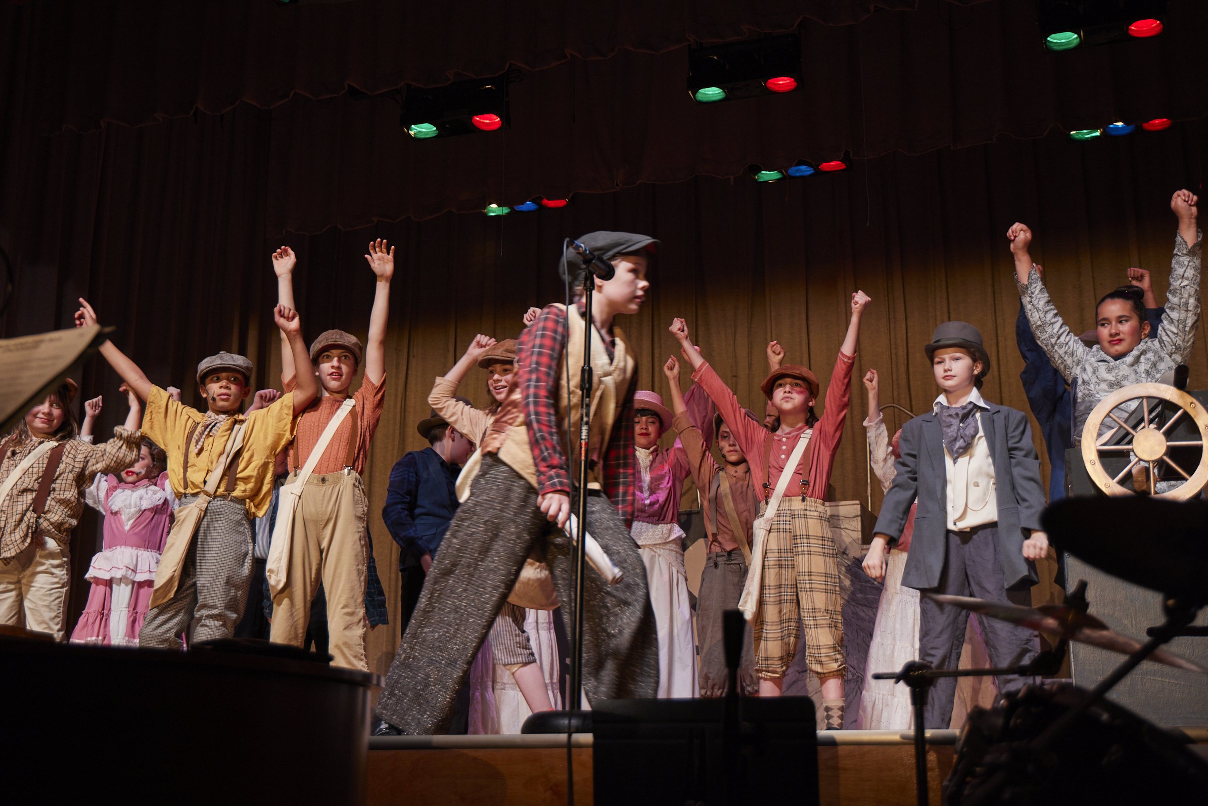  the cast of Newsies Jr. at PS 261 After School; photo by Dylan Chandler 