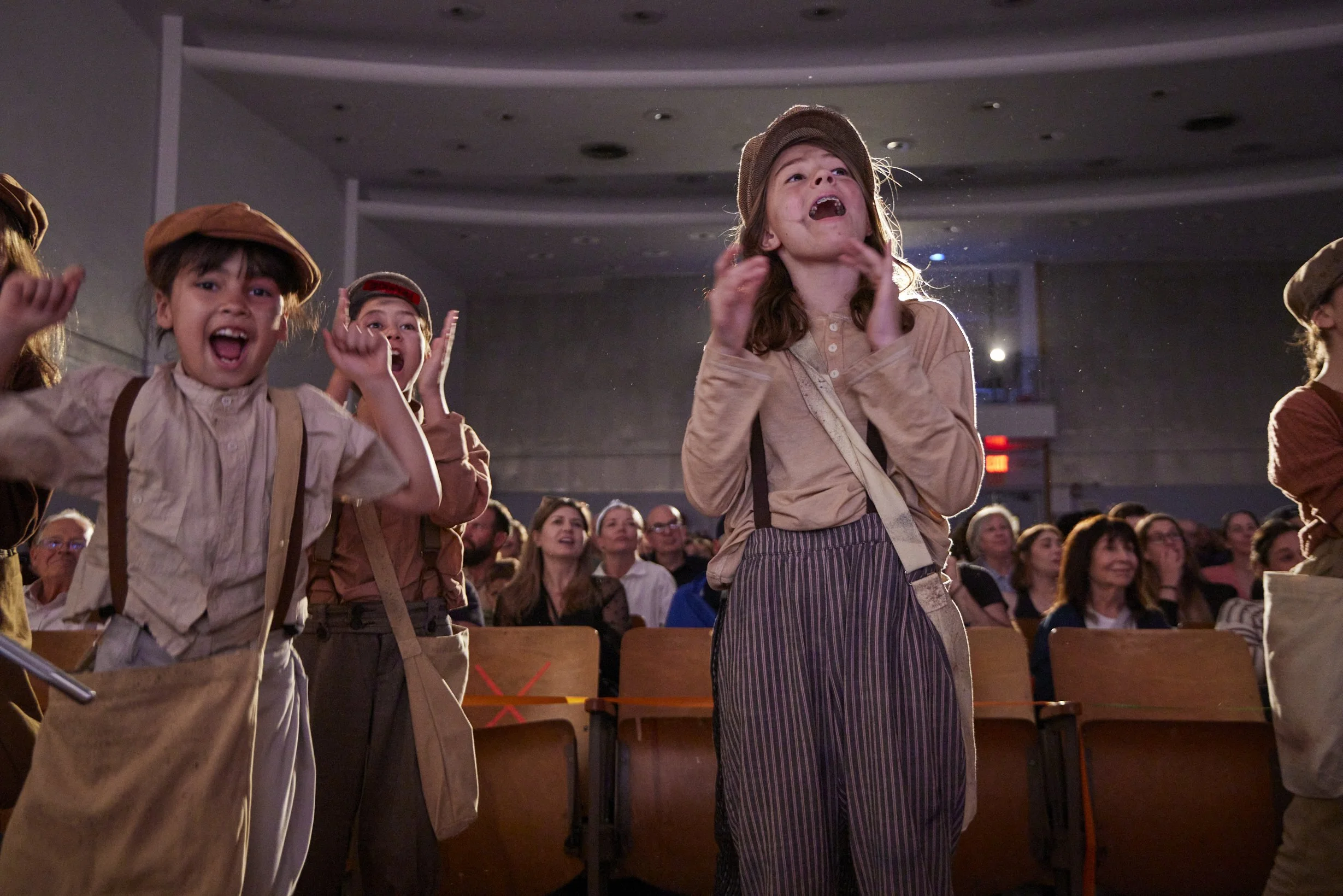  the cast of Newsies Jr. at PS 261 After School; photo by Dylan Chandler 