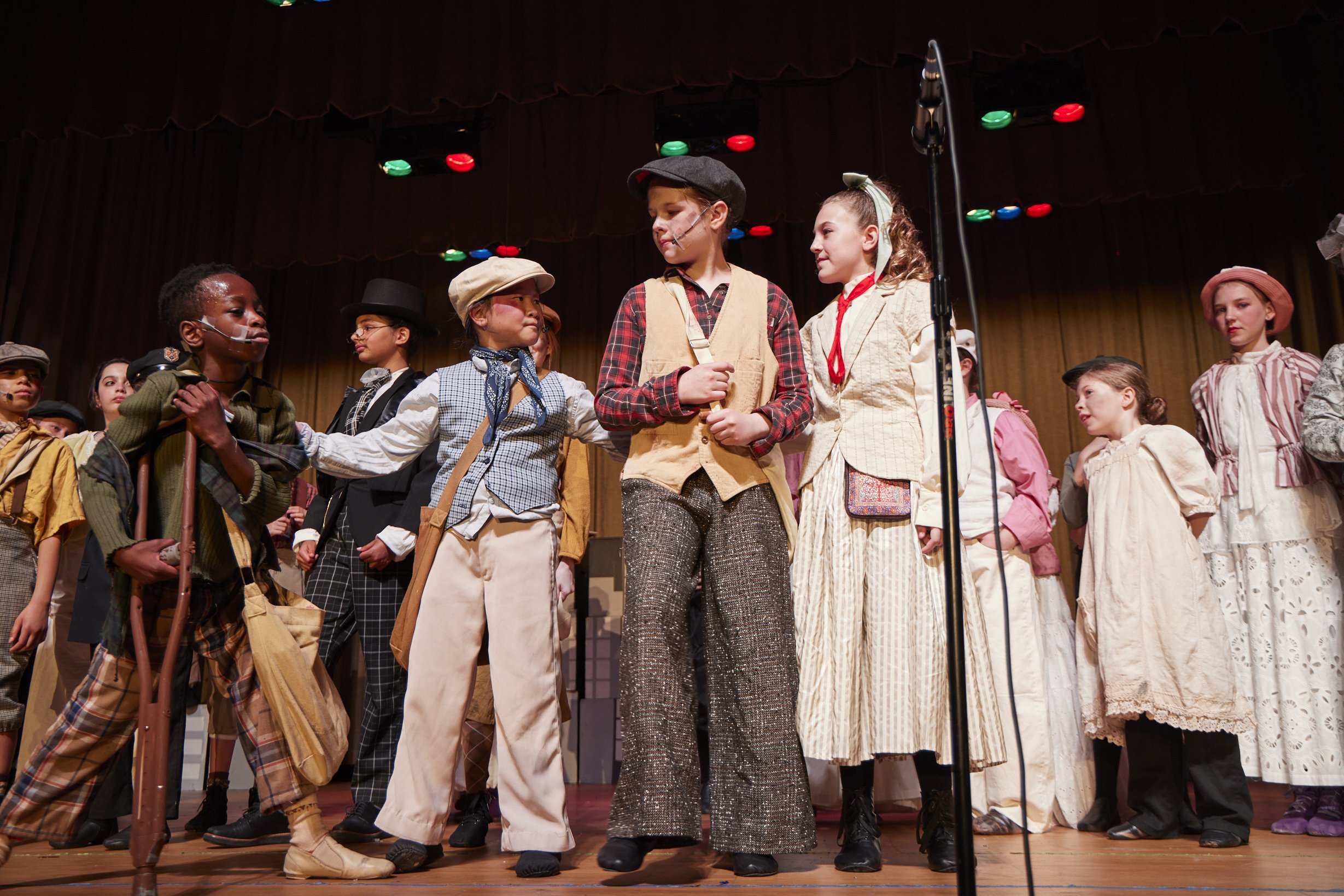  the cast of Newsies Jr. at PS 261 After School; photo by Dylan Chandler 