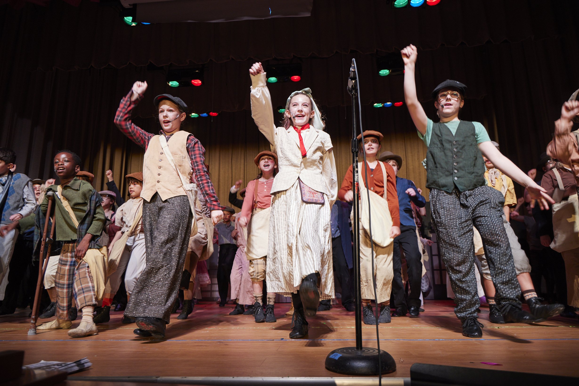  the cast of Newsies Jr. at PS 261 After School; photo by Dylan Chandler 