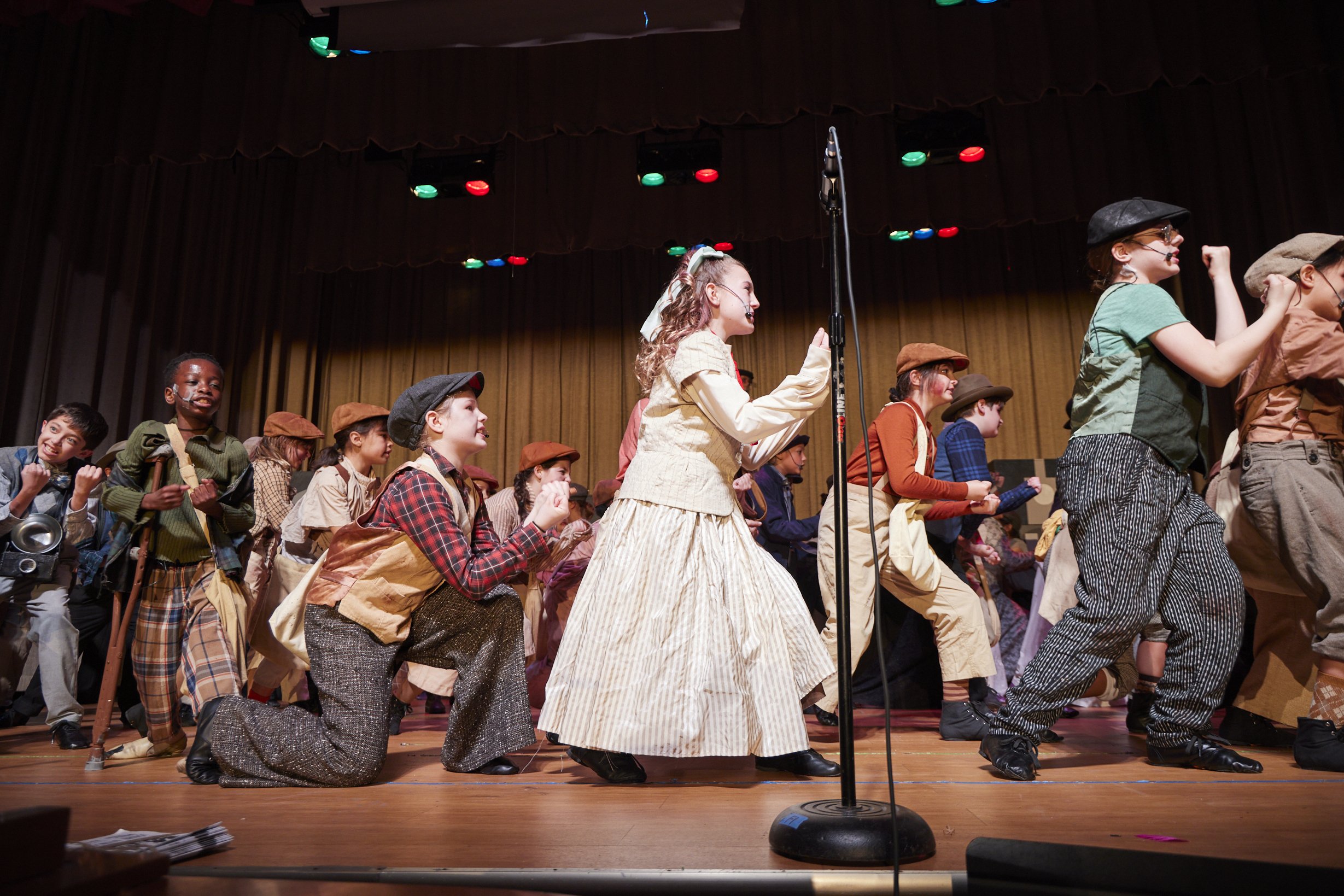  the cast of Newsies Jr. at PS 261 After School; photo by Dylan Chandler 