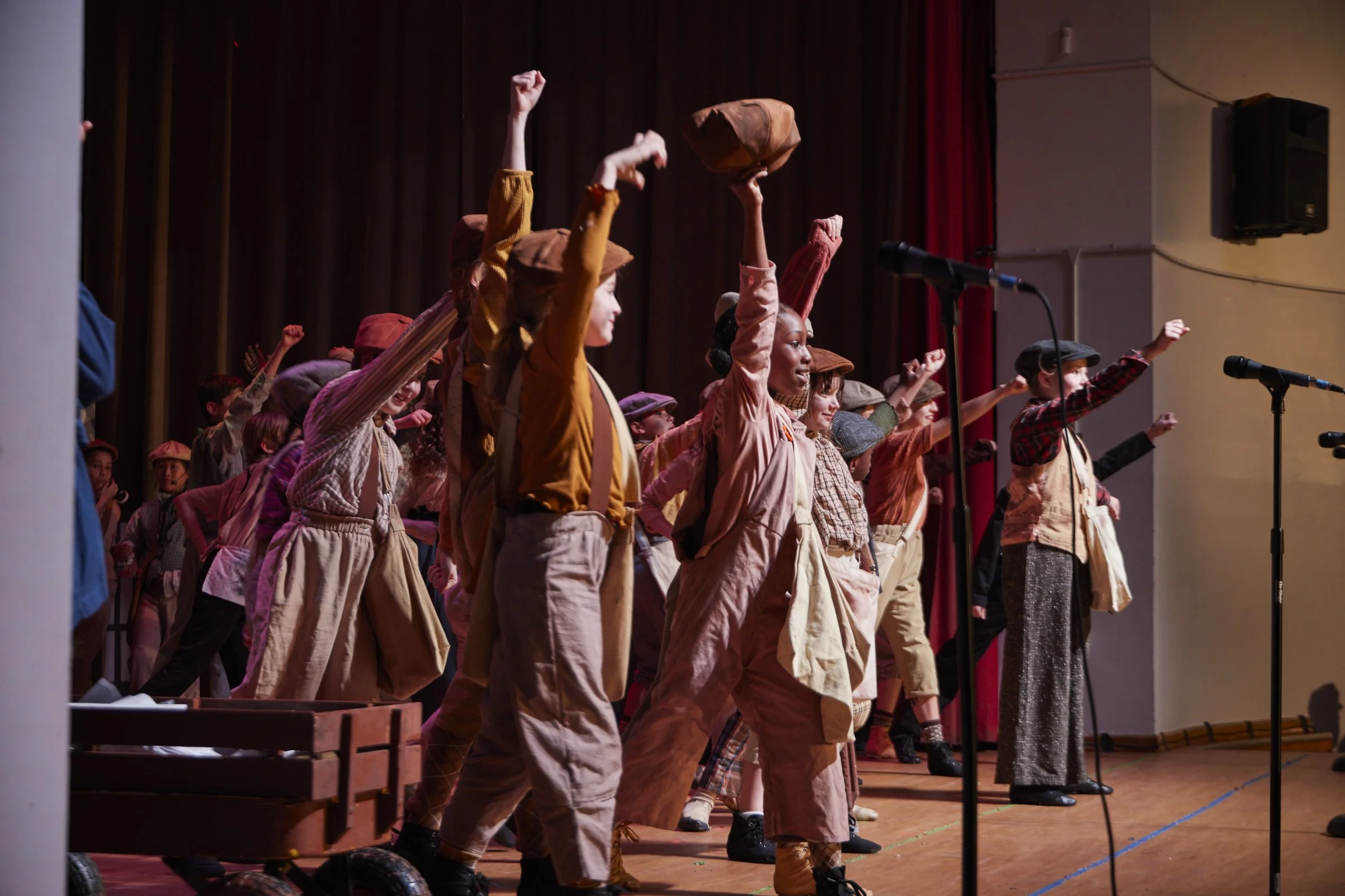  the cast of Newsies Jr. at PS 261 After School; photo by Dylan Chandler 