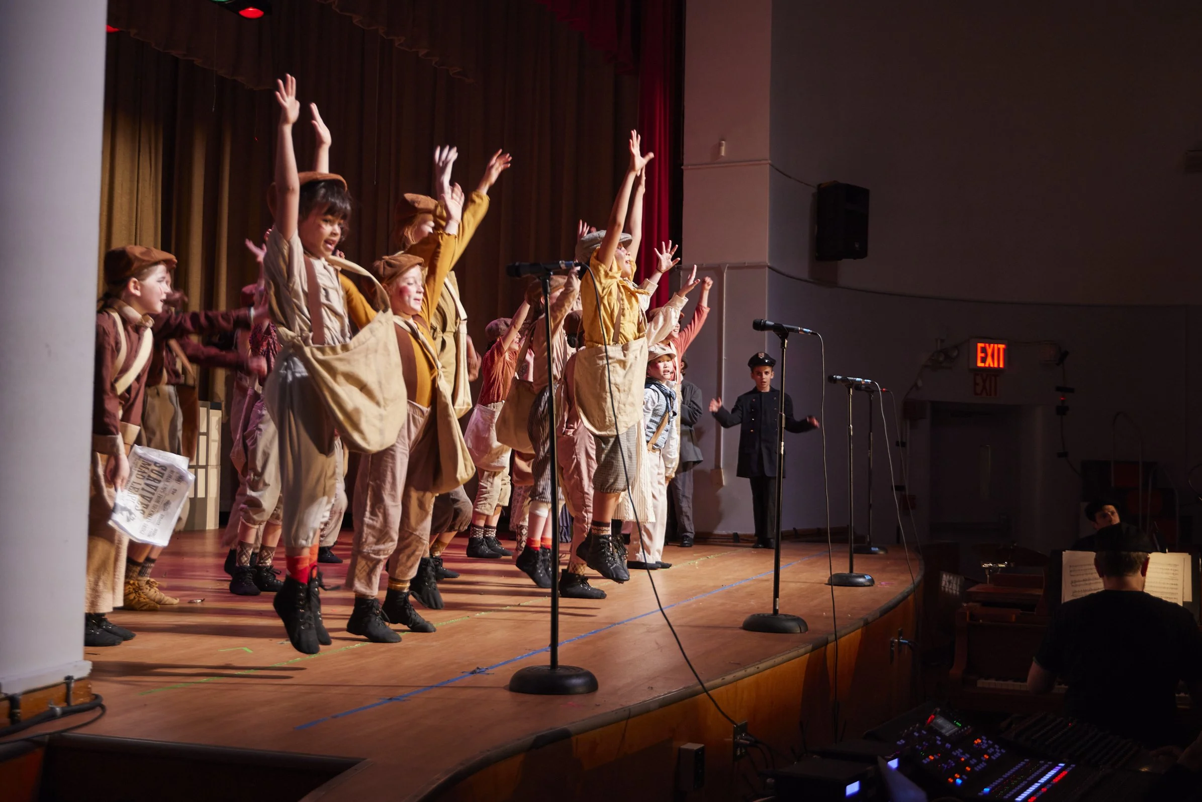  the cast of Newsies Jr. at PS 261 After School; photo by Dylan Chandler 
