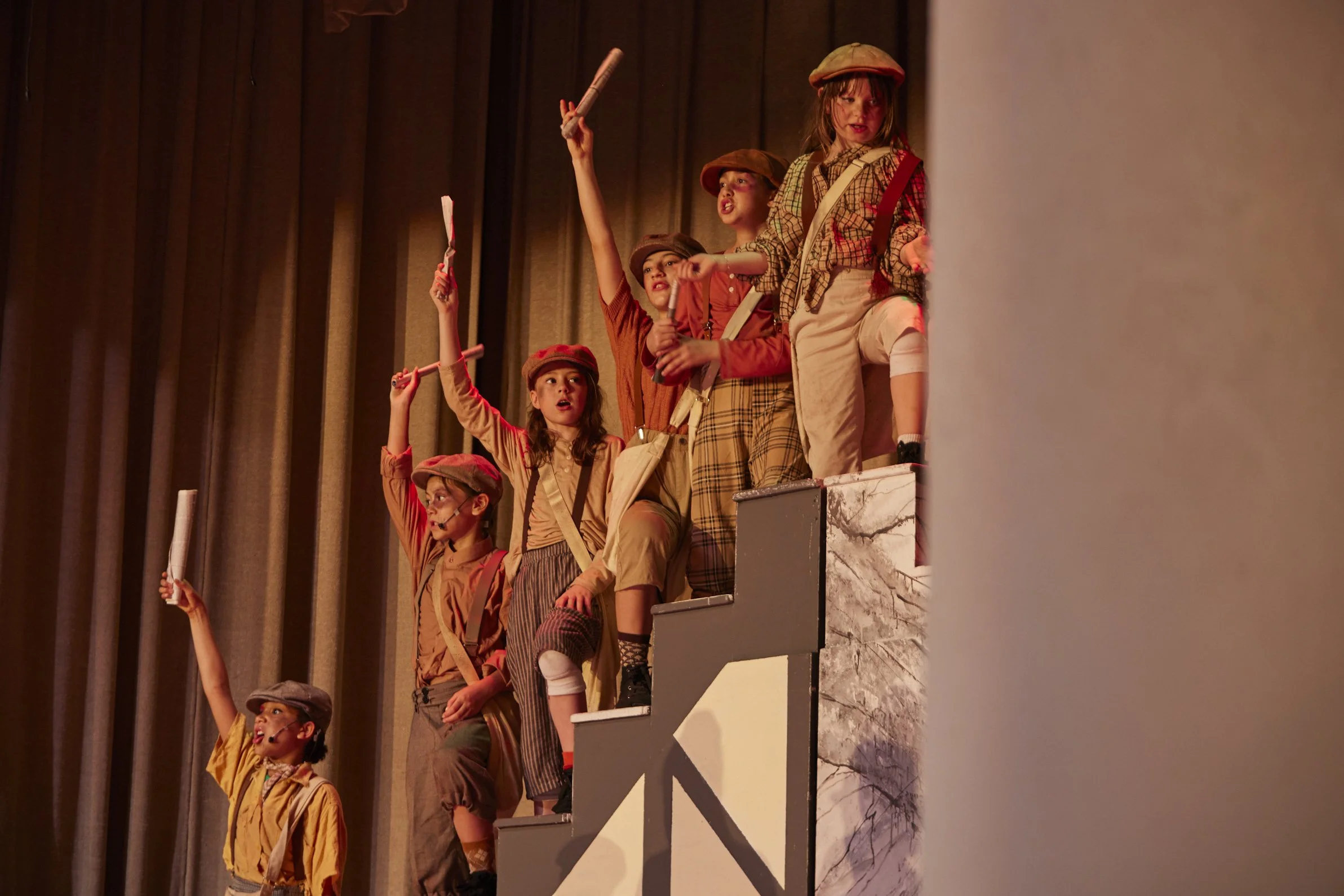 the cast of Newsies Jr. at PS 261 After School; photo by Dylan Chandler 