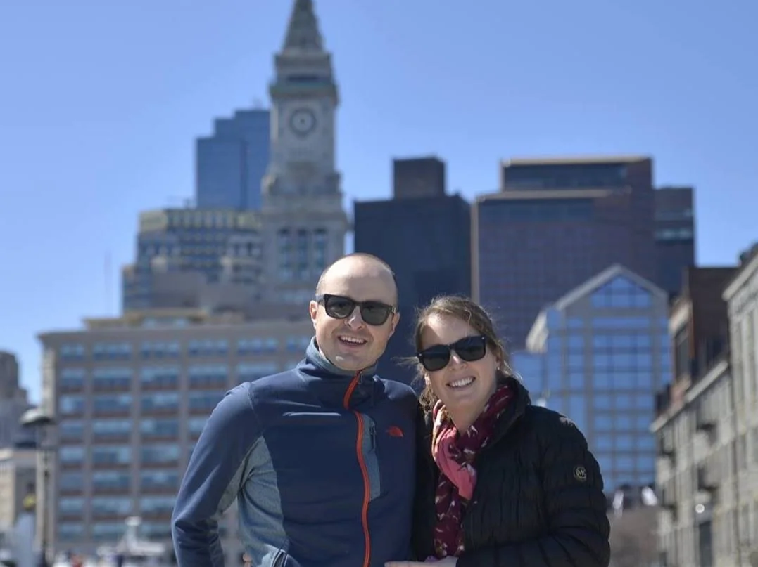 Kate & myself enjoying a sunny Spring day in downtown Boston