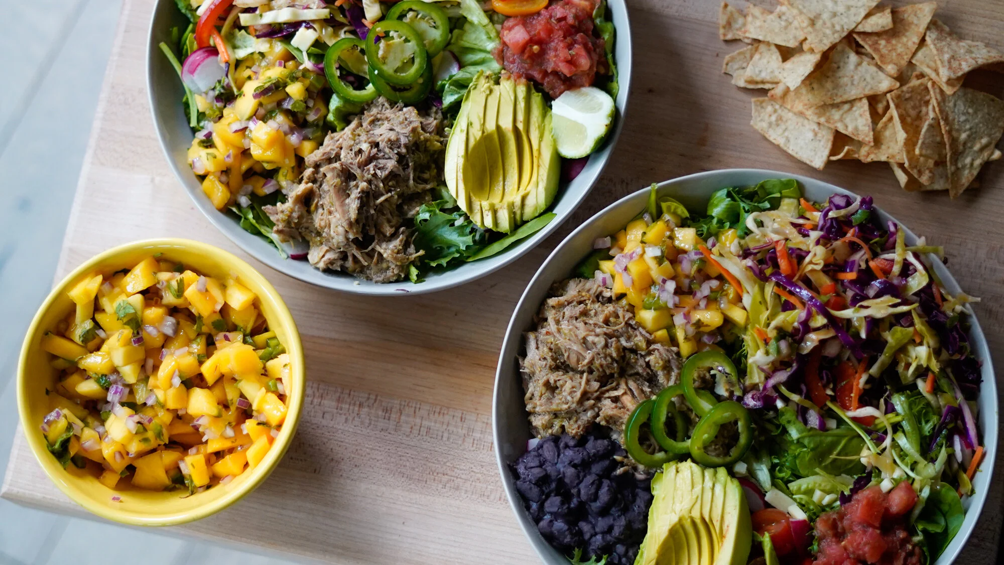 Pork verde taco salad bowls - night #2