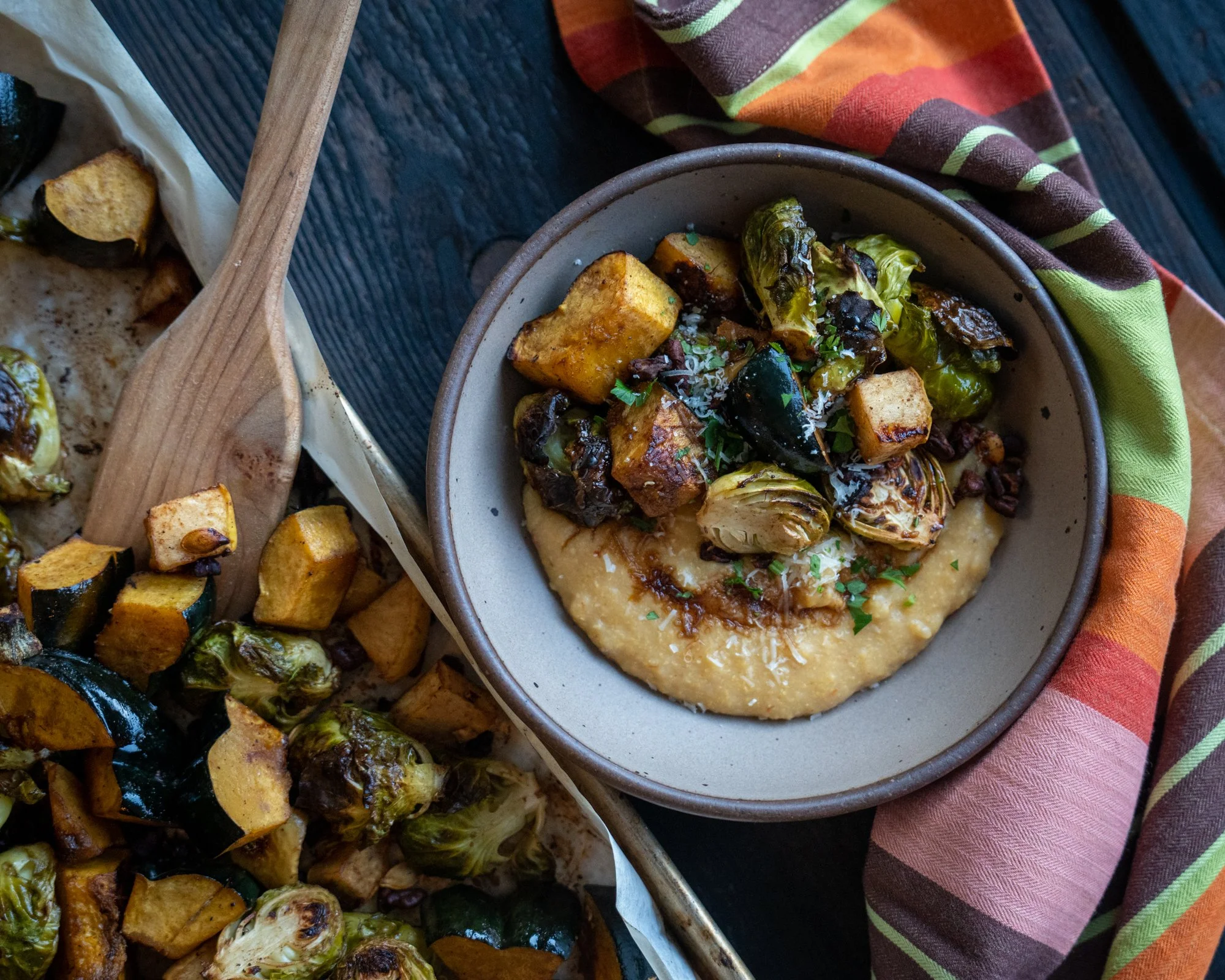 Harvest Veggies over Creamy Polenta