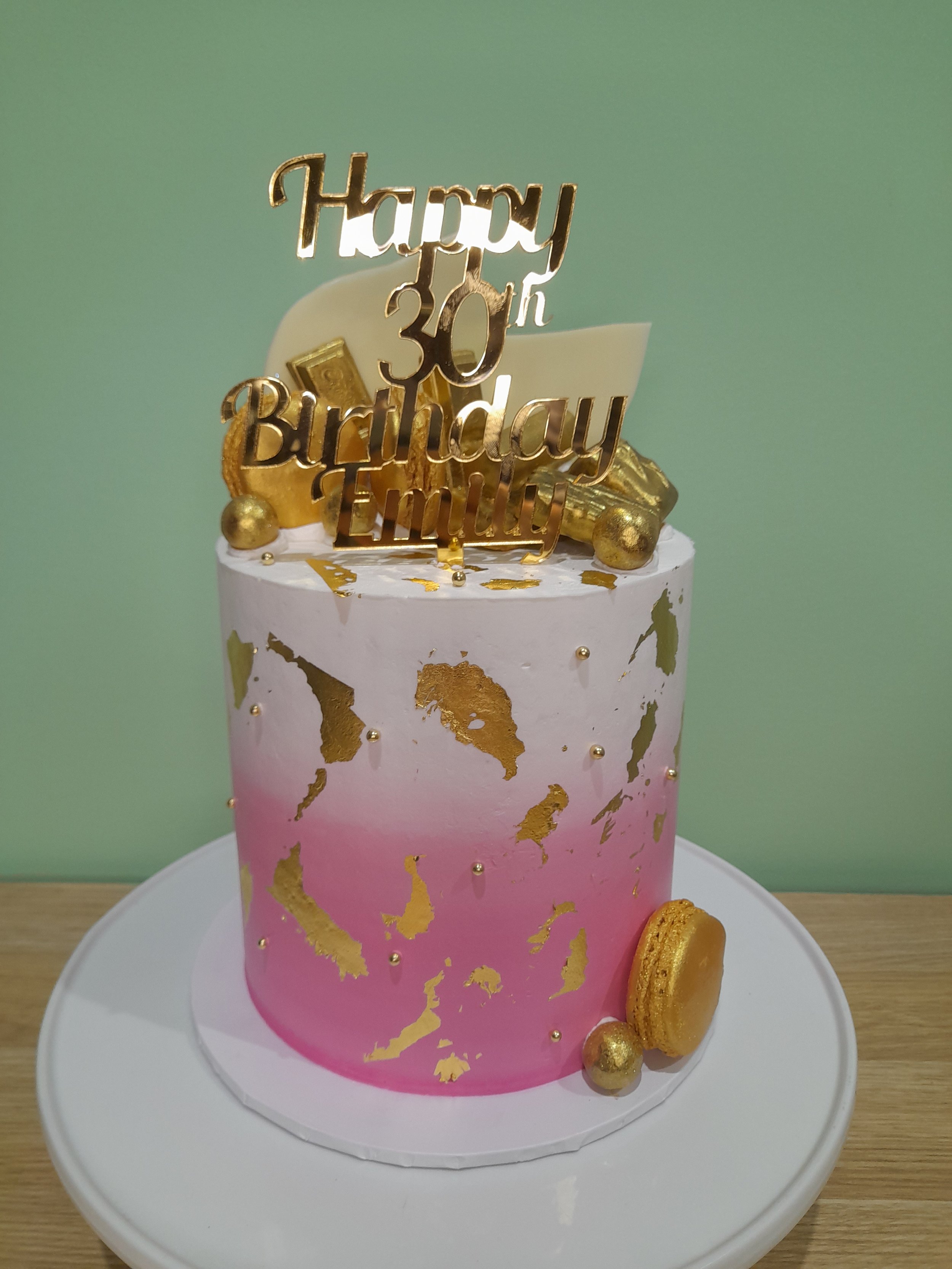 Glam 30th birthday cake - Eve's Cakes