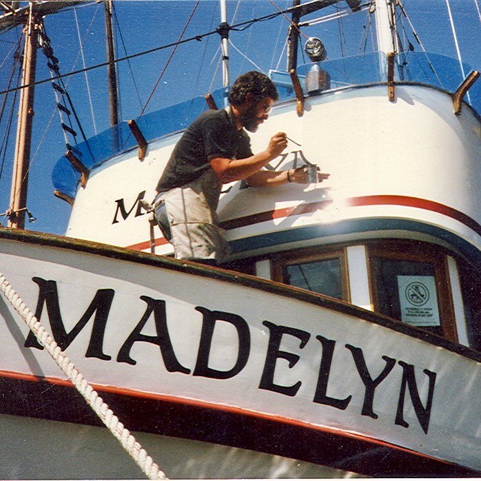 When we started The Sign Shop in 1977 the original shop was in the Noyo Harbor. Being in the harbor made it easy to letter boats in the water because all we had to do was grab a brush, some letting color and walk across the street. 

In 1990, we move