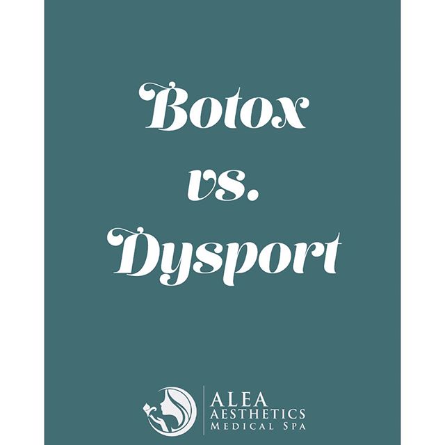 Some of our clients @alea_medspa were wondering what the difference between Dysport and Botox is. .
❔Composition: They&rsquo;re both the same toxins (botulinum A toxins) but because they&rsquo;re made differently they have different onset times and p