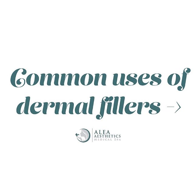 Here are some uses of dermal fillers @alea_medspa. Swipe left for a semi-full list. The fillers that we&rsquo;re talking about here are specifically hyaluronic acid fillers. Learn more at www.aleamedspa.com/dermalfillers .
.
.
DM for more info or cal