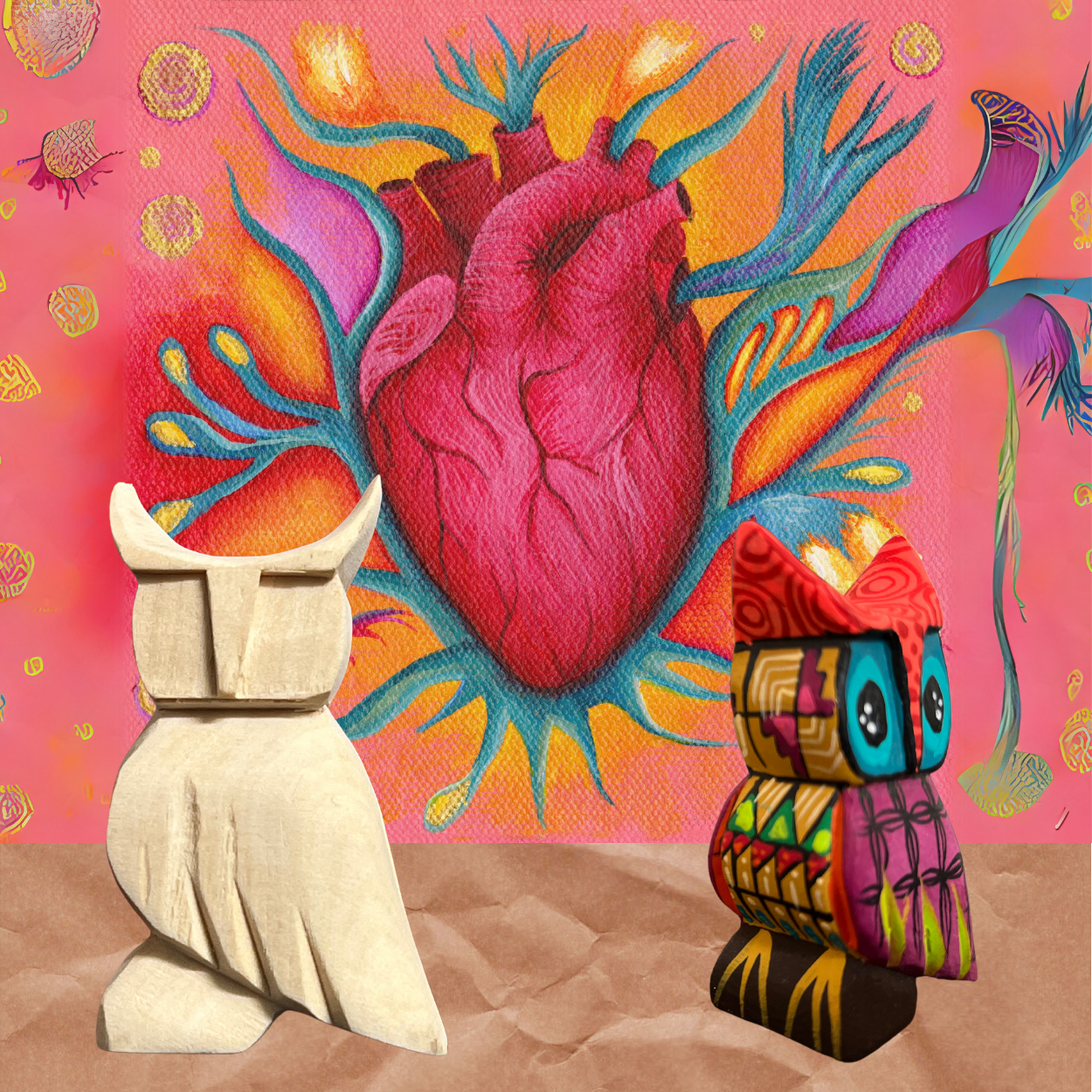 Paint an Alebrije sculpture with Corazon Handicrafts.