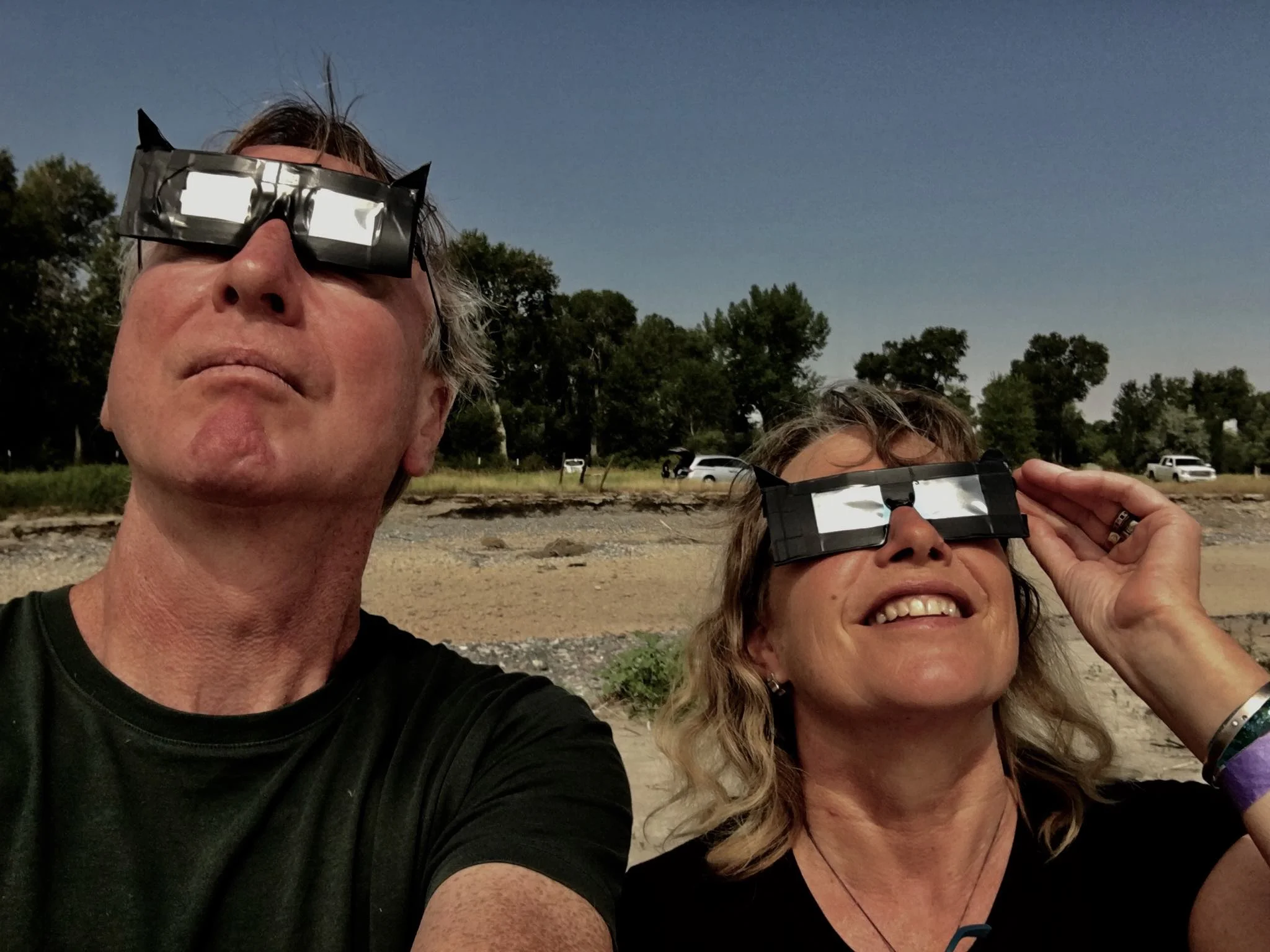 Jonathan and Kath during The Great American Eclipse - Wyoming 2017