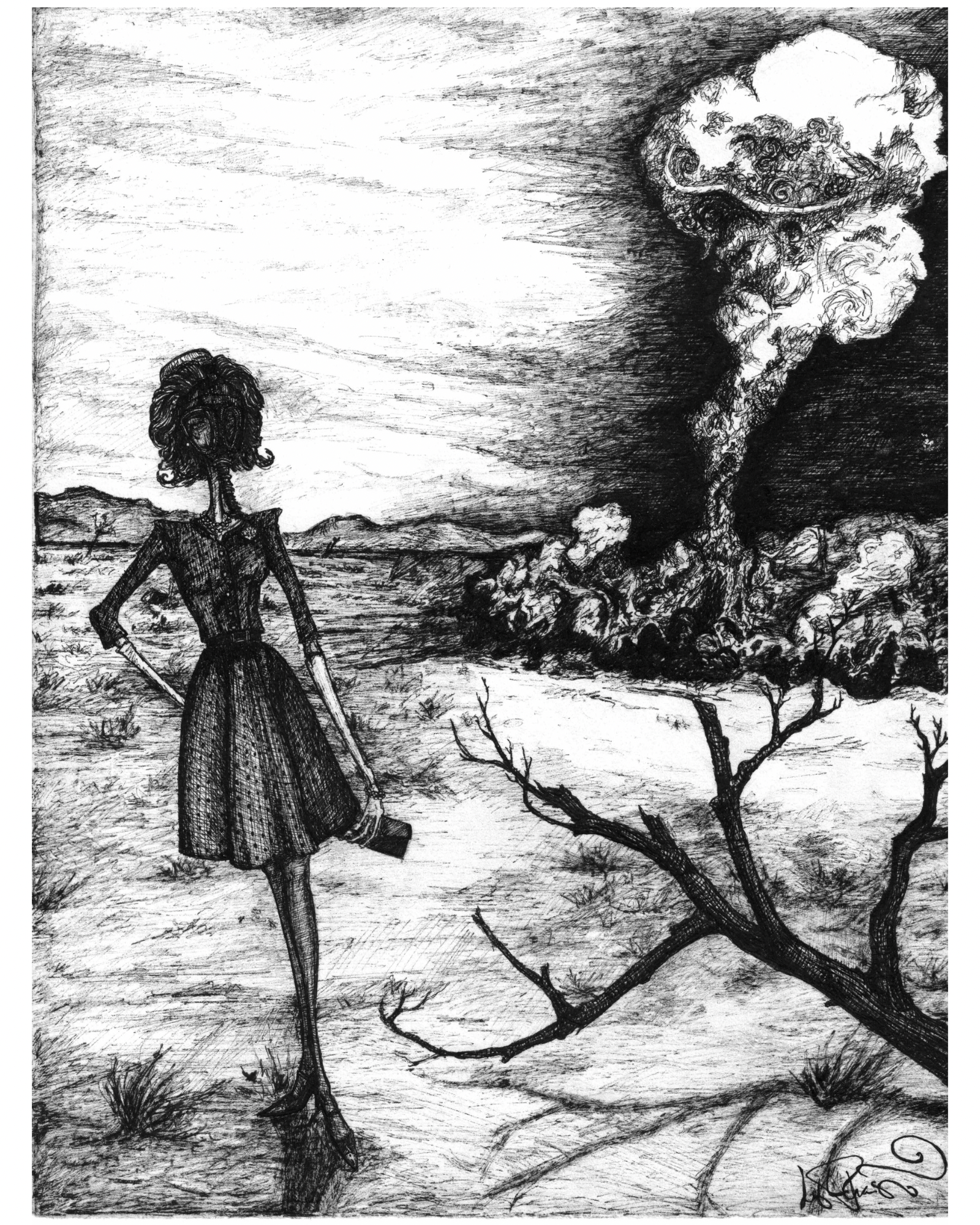 Trinity, Leigh Anita, Pen + Ink, 2012.