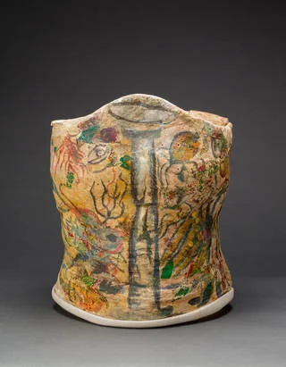 Plaster corset, painted and decorated by Frida Kahlo, Museo Frida Kahlo. © Diego Rivera and Frida Kahlo Archives, Banco de México, Fiduciary of the Trust of the Diego Rivera and Frida Kahlo Museums.