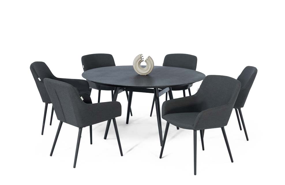 Zest(Armchair) 6 Seat Dining Table Set