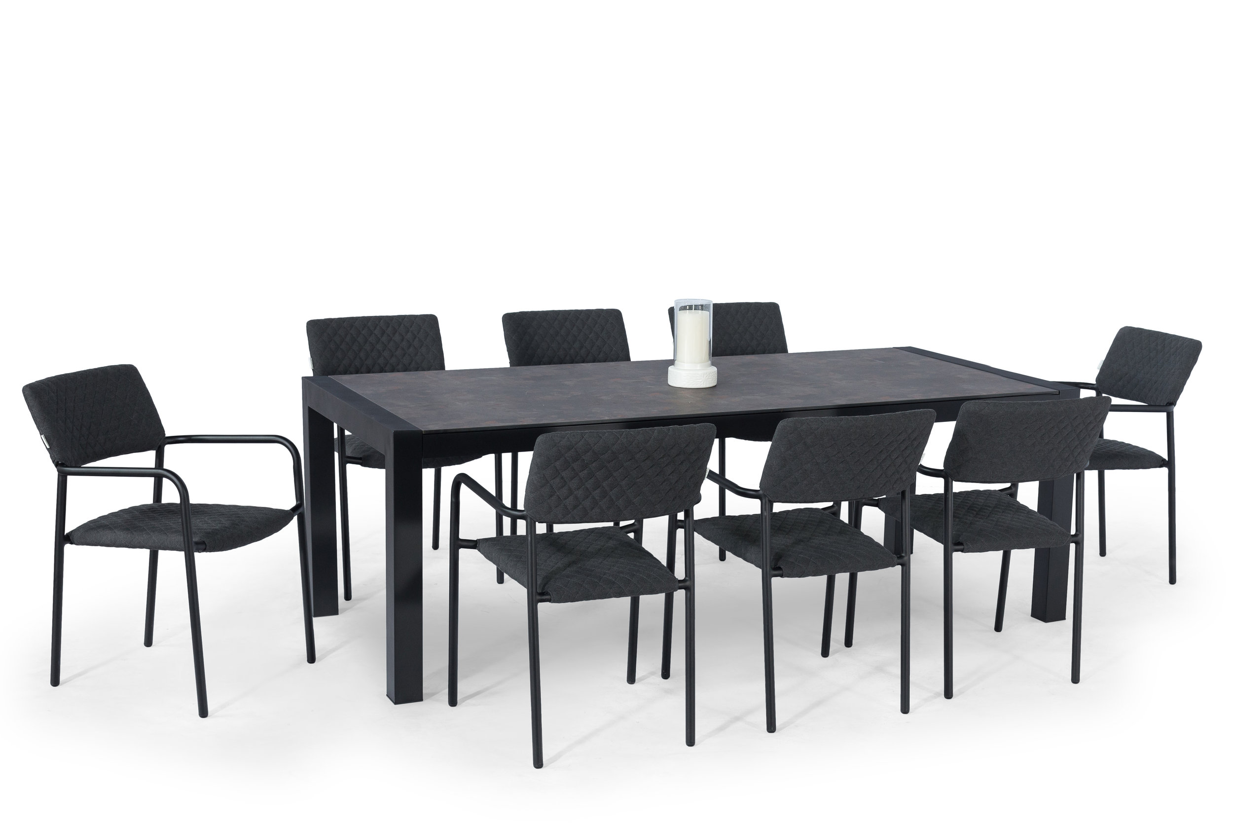 Bliss 8 Seat Dining Set ( With Metal Ends)