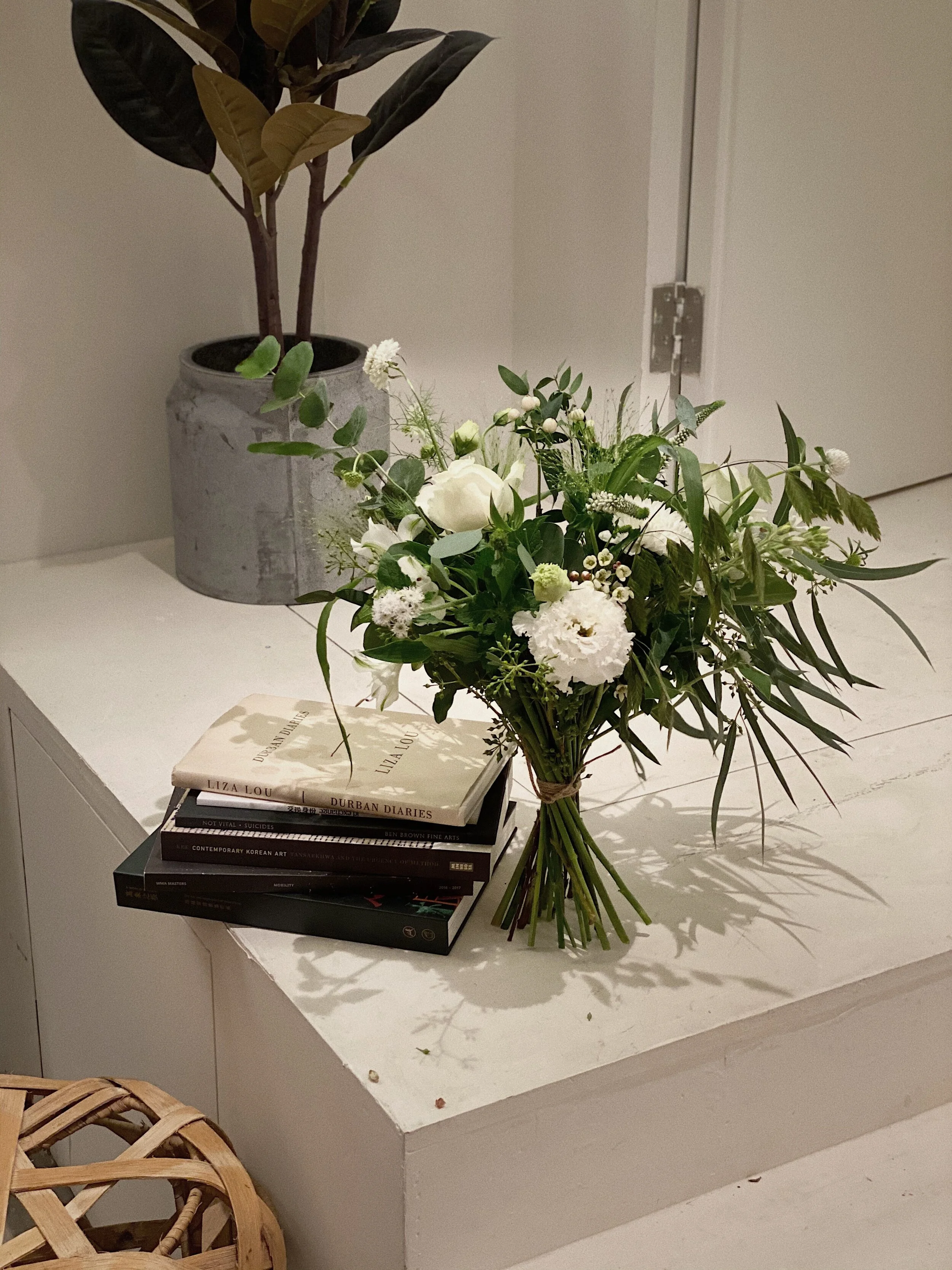 All White Flower Bouquet