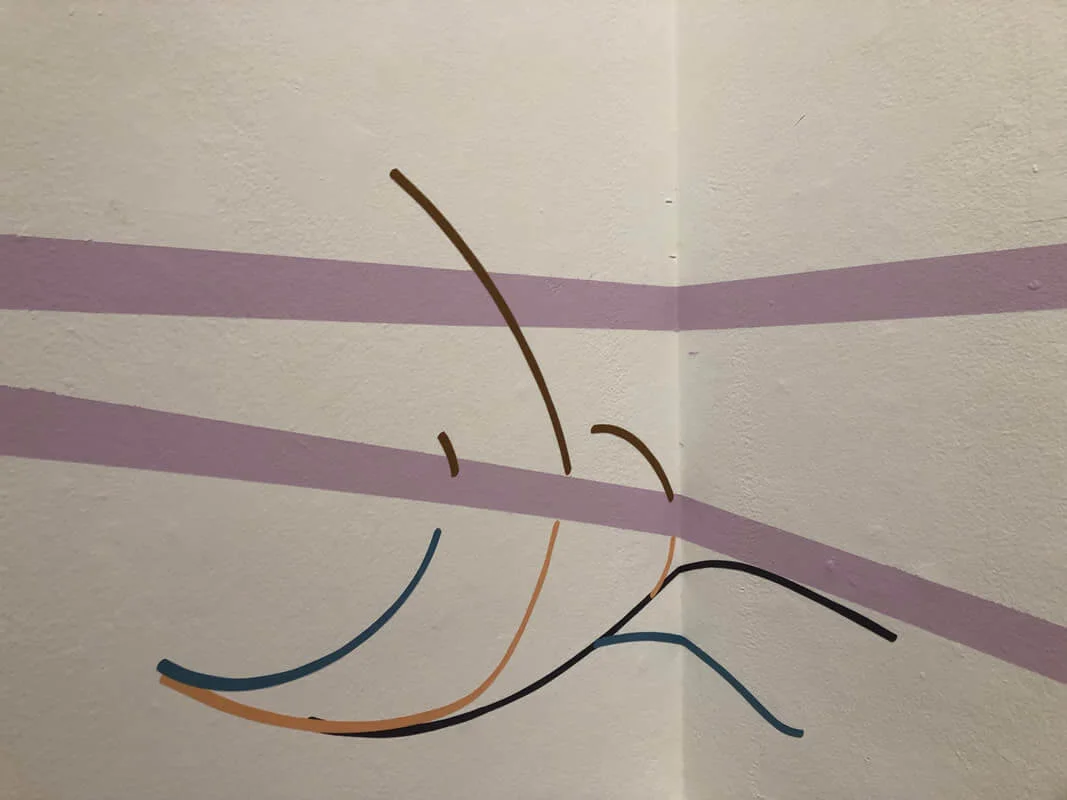 A detail of the score on the wall. this Sequence is taken from the ceiling decorations.