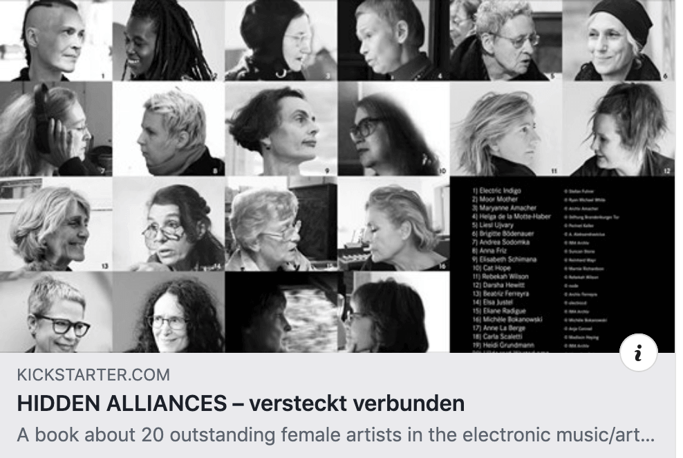 I am featured in a book about women in electronic music, entitled 'Hidden Alliances'.