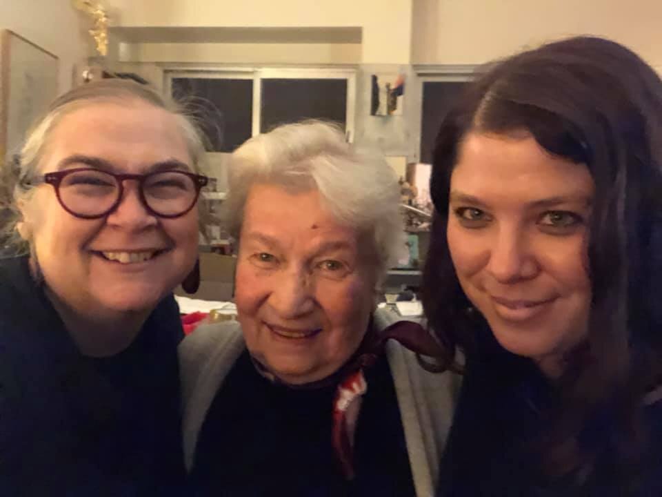 Cat, Eliane and Judith at Eliane's home