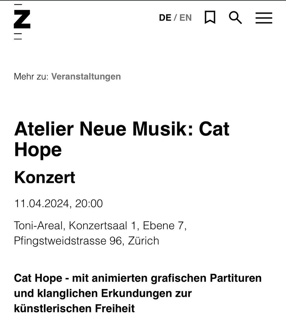 Tomorrow night! A portrait concert of 7 of my works performed by the amazing students at @zhdkmusic in collaboration with @zhdk_icst and special support from @diego.a.kohn and @michasseidenberg.