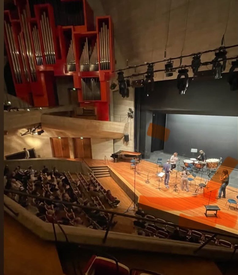 My piece Goddess was performed here at the Hannover Klangbruecken Festival 26 last week in Germany , by the amazing @ensembleelision. Wish I could have been there! Pic by @joshuahydesax