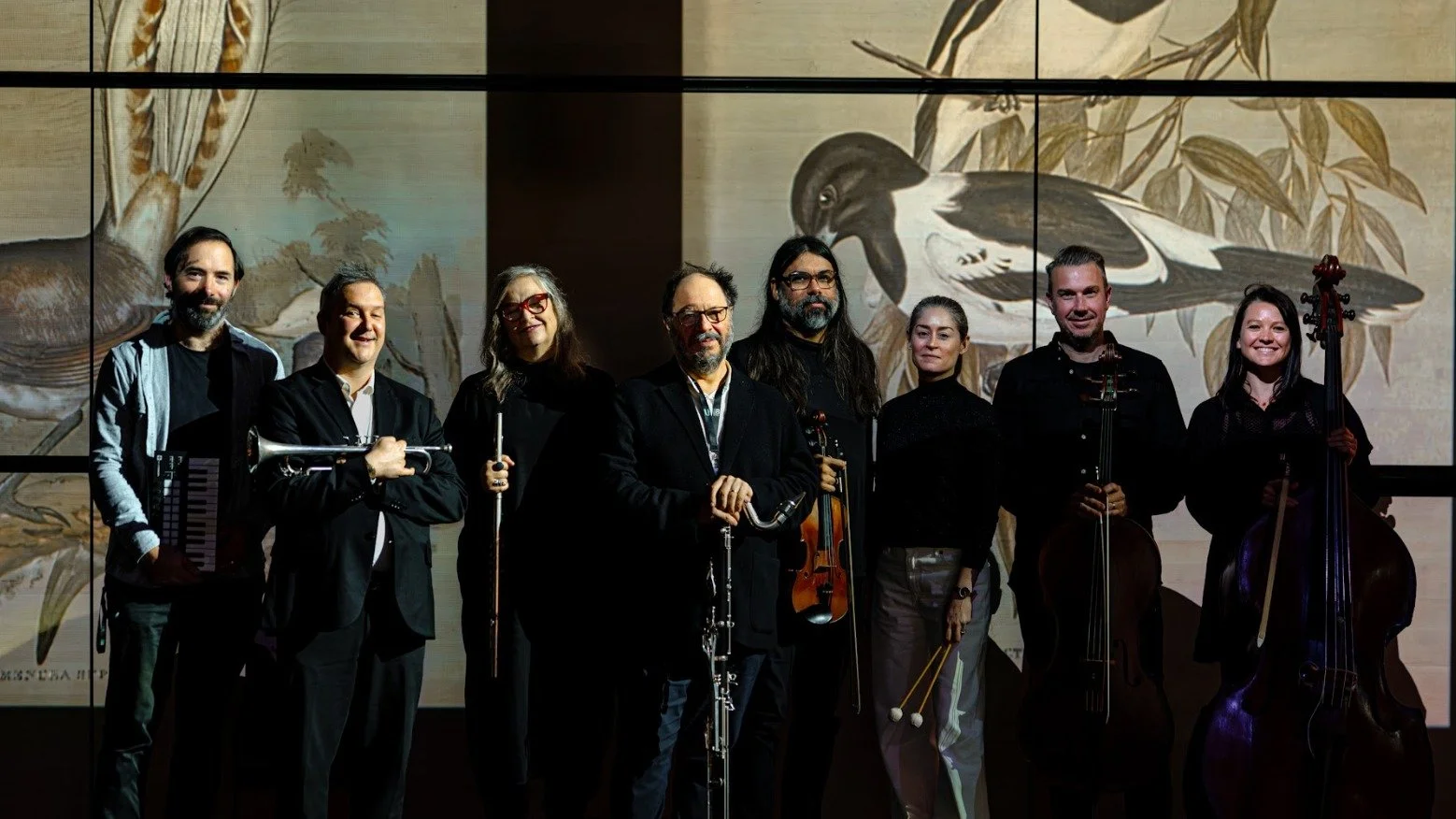 Loved working on developing Hollis Taylor and Jon Rose's BioFONIKA project this last week, commissioned by @decibelnewmusic with help from @creative.australia, @bundanontrust @waapa.ecu and @monash_school_of_music 
Here is the gang in front of some d